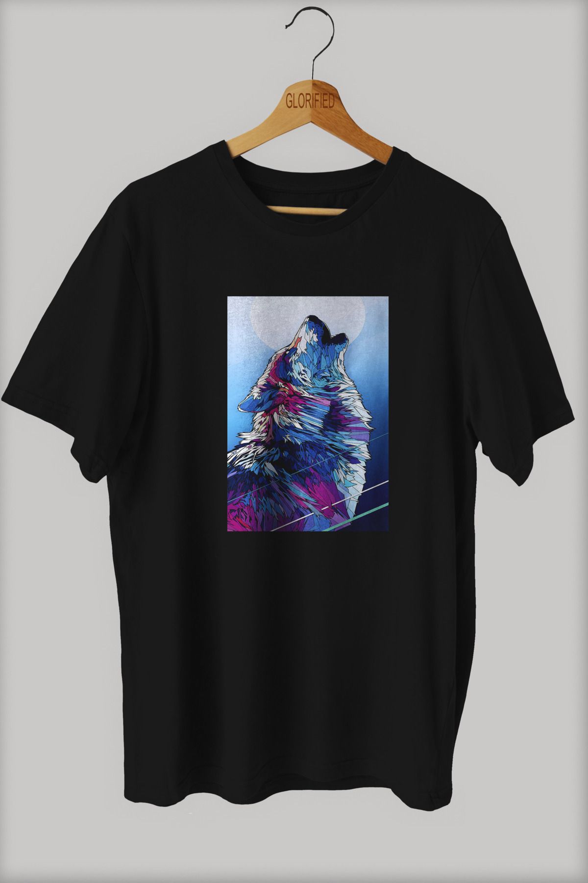 NOVVO Bozkurt Tasarım Baskılı Oversize T-shirt ( Tişört ) %100 Cotton