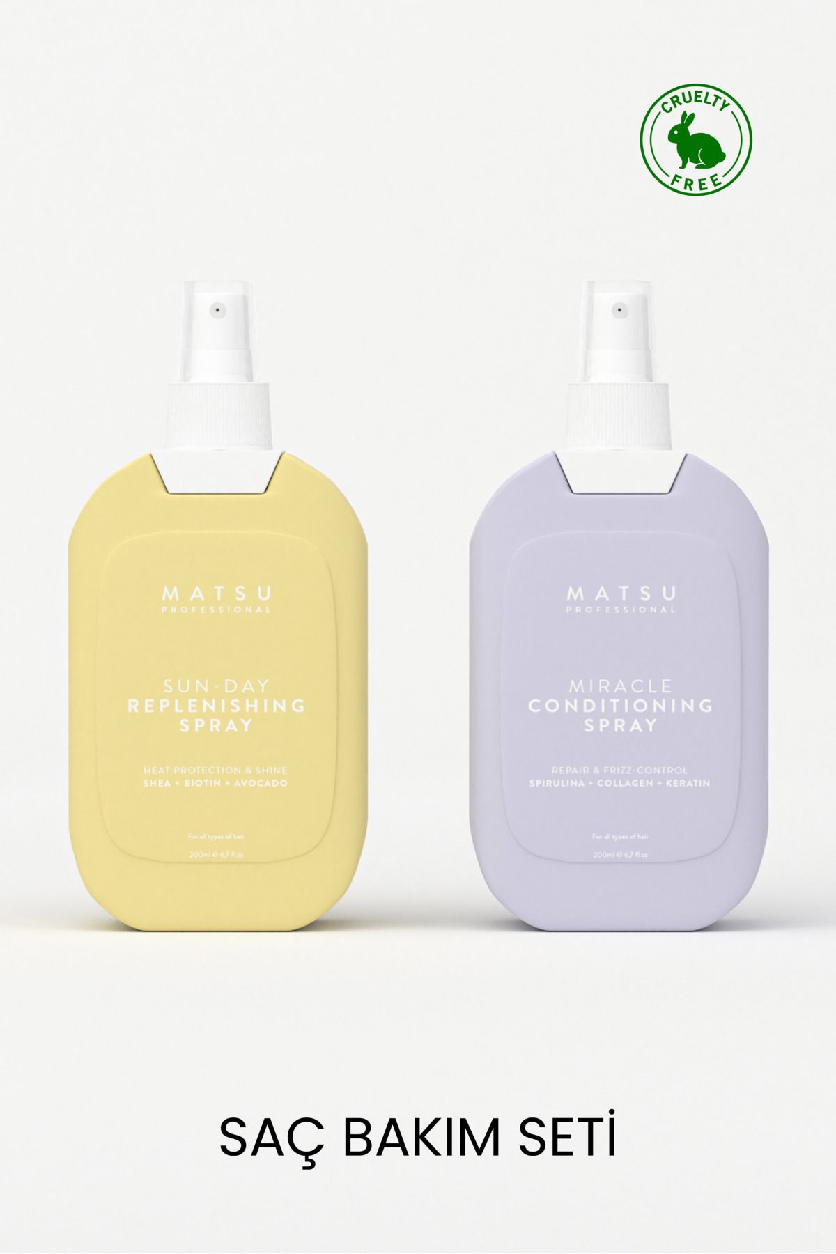 MATSU Miracle Conditioning Spray Onarıcı Sprey Ve Sun Day Isıya Karşı Koruyucu Saç Bakım Sprey