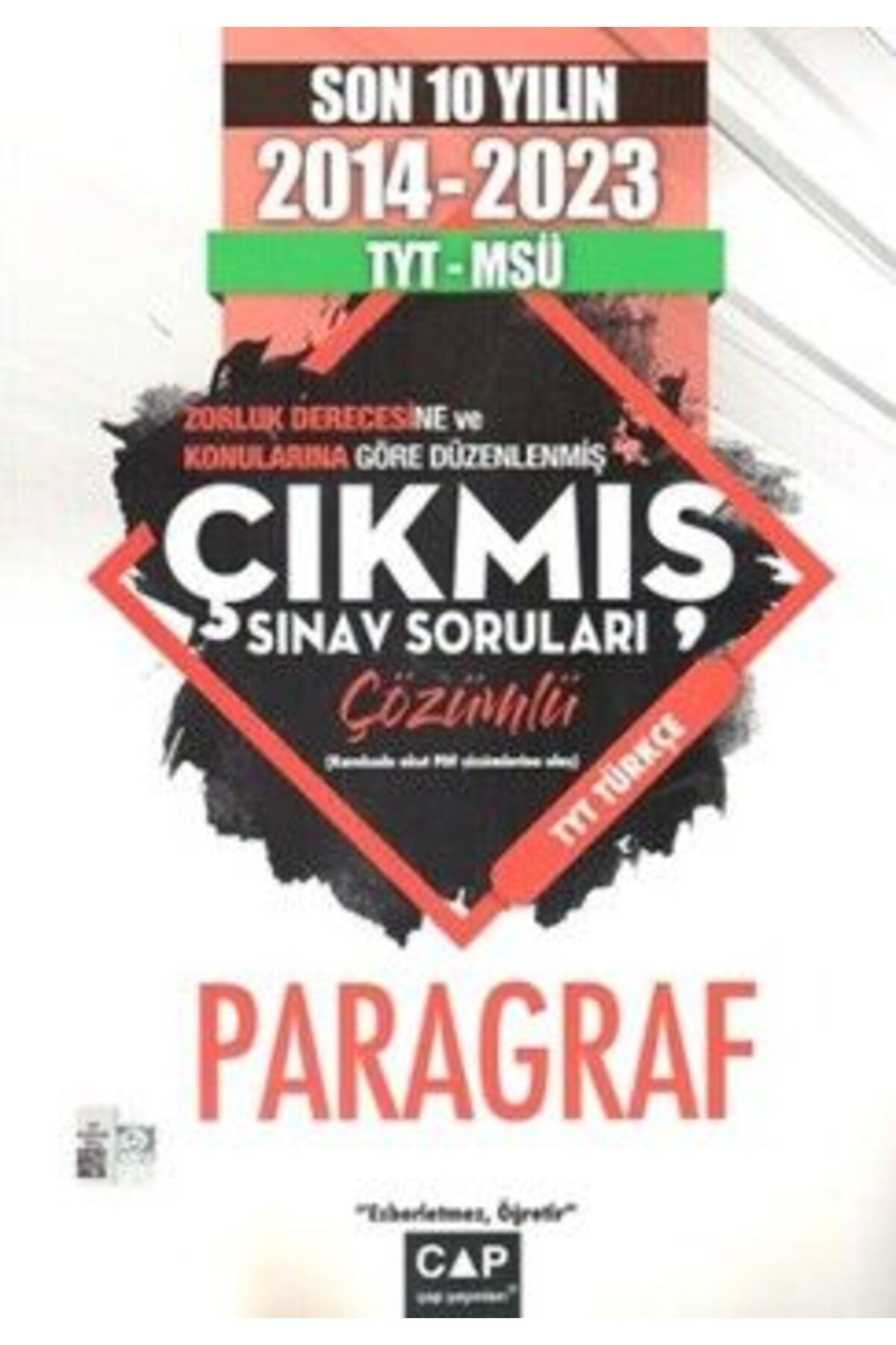 Çap Yayınları Çap TYT MSÜ Paragraf Son 10 Yılın Çıkmış Sınav Soruları