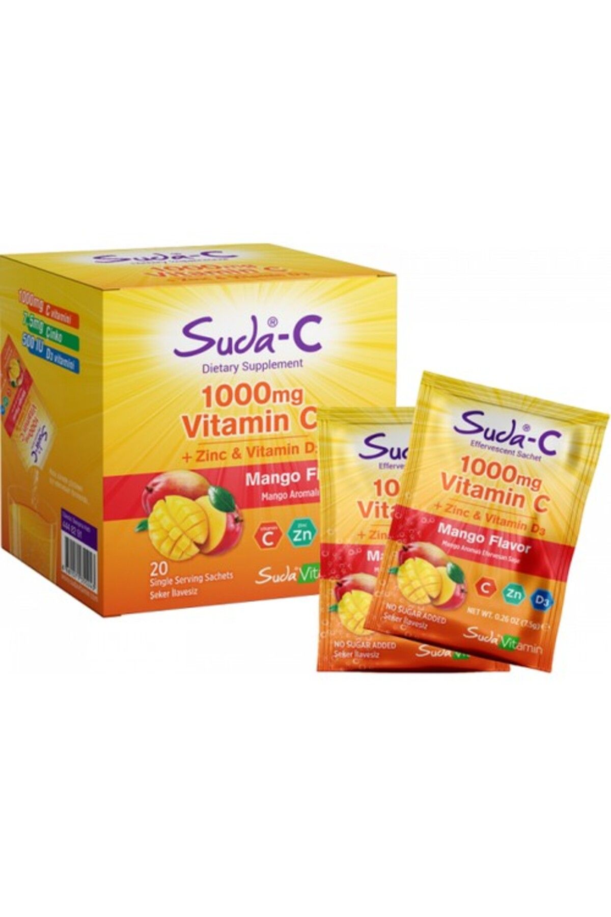 Suda Care Suda Vitamin Suda-c Mango Flavor 20 Sachet