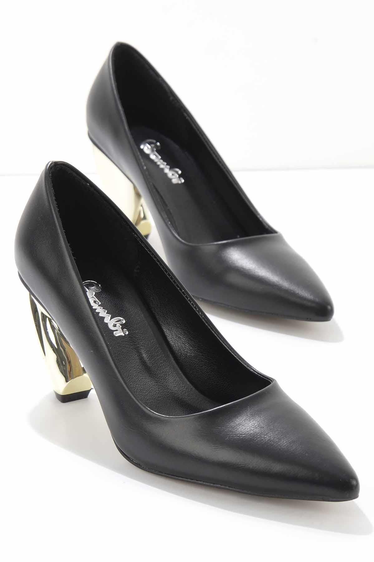 Bambi Siyah Kadın Klasik Topuklu Ayakkabı K01211570109