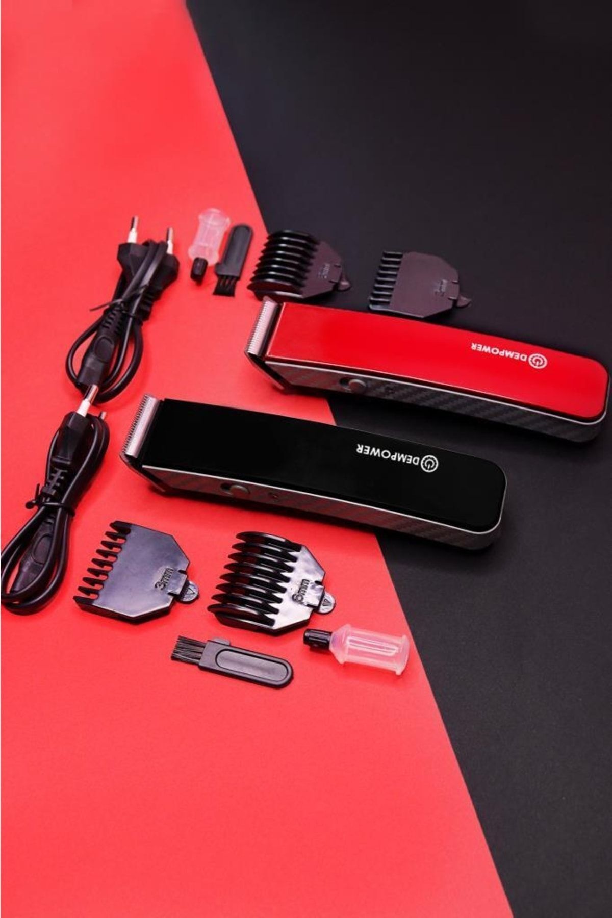 We Trend 2'li Set Dp-02 Saç-sakal Tıraş Makinesi Kırmızı + Dp-02 Saç-sakal Tıraş Makinesi Siyah