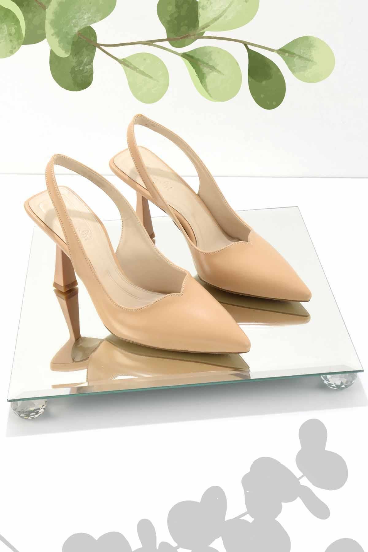 Bambi Nude Kadın Klasik Topuklu Ayakkabı K01231318509