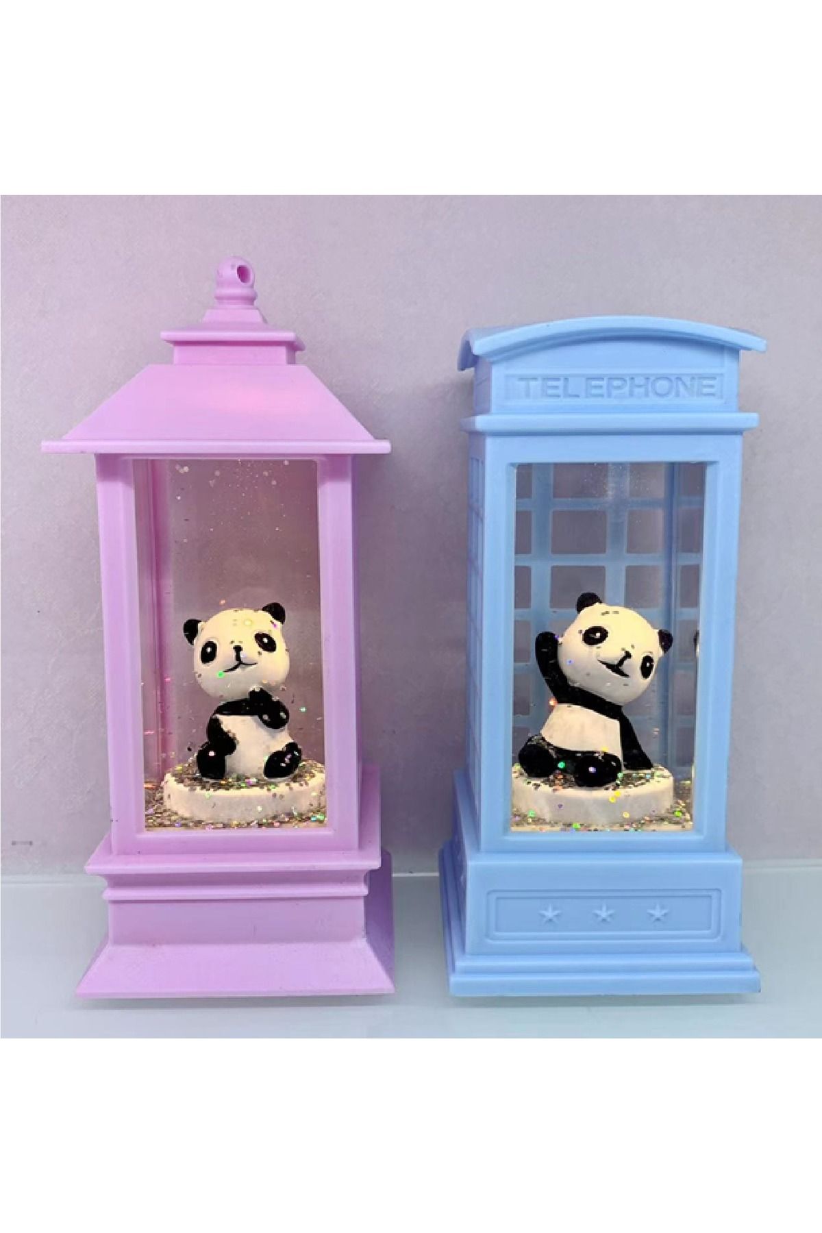 Genel Markalar Panda Telefon Kulbesi Kar Küresi Orta Boy 6.5x13.5 Cm