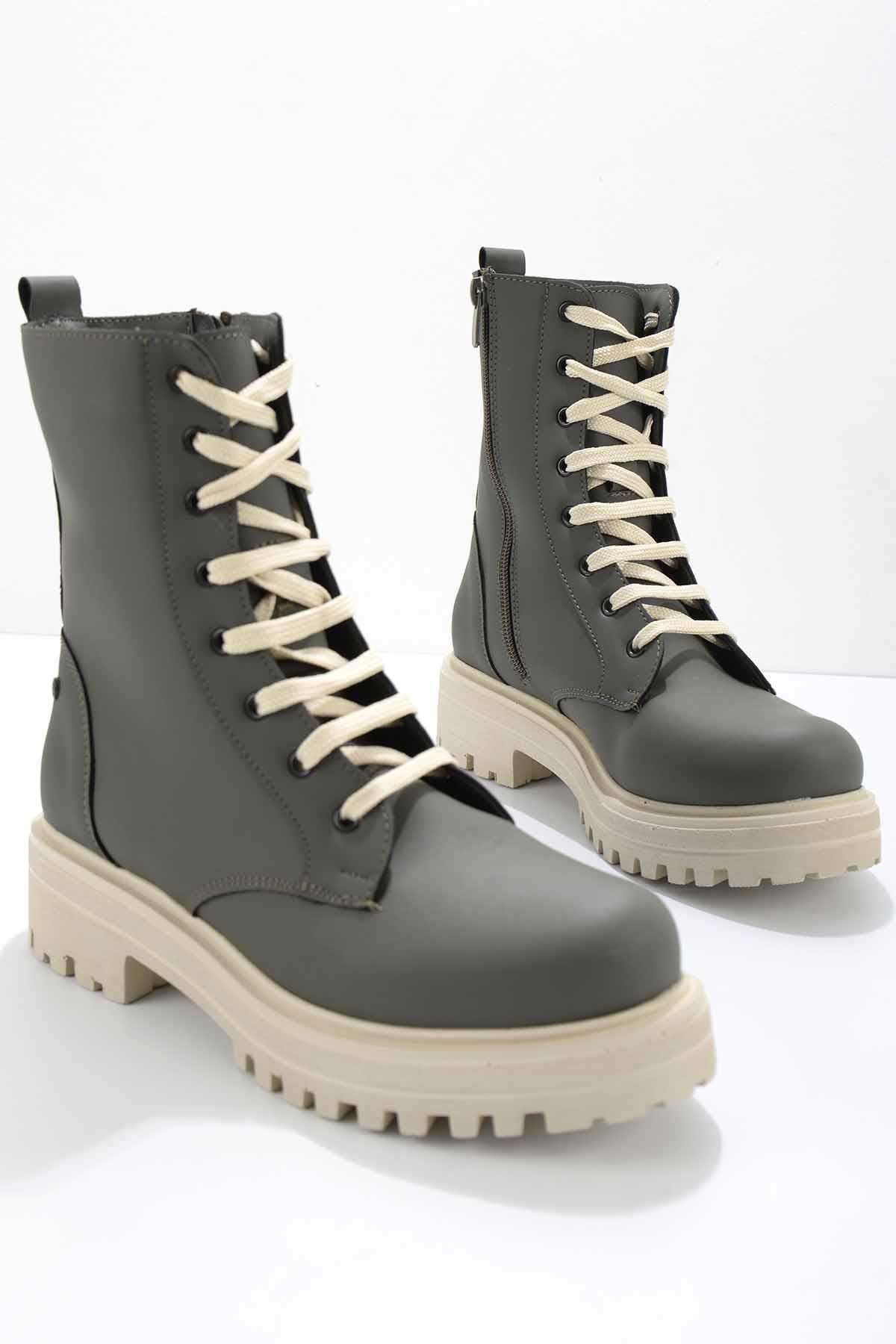 Bambi Mat Olive Kadın Bot & Bootie K02538200009