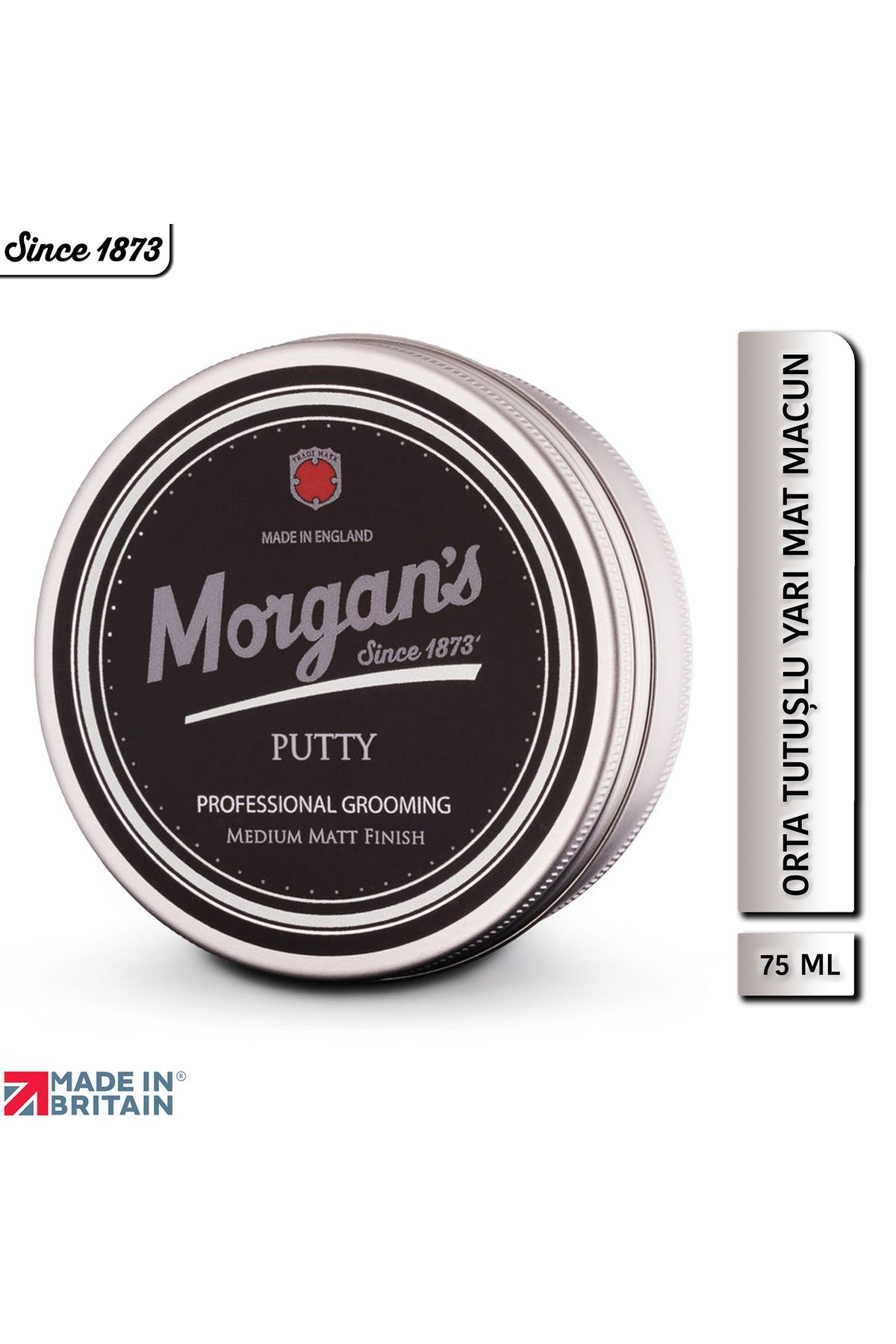 Morgan's Pomade Morgan's Putty Medium Matt Finish - Orta Tutuşlu, Hacim Veren Mat Şekillendirici Krem 75ml