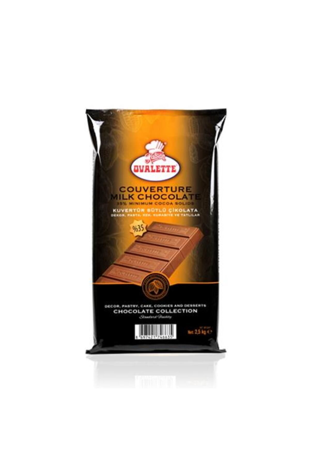 ovalette Sütlü Kuvertür Çikolata %35 2,5 Kg