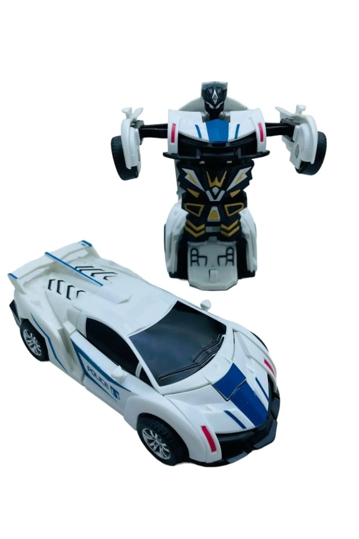 Brother Toys Robota Dönüşen Polis Arabası Lamborghini Oyuncak Transformers Bugatti Robot Araba
