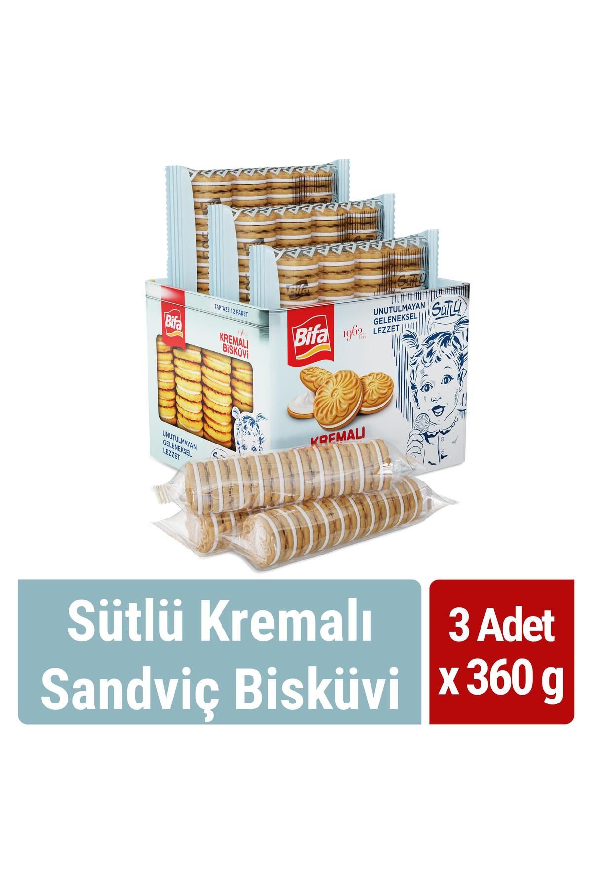 Bifa Nostalji Sütlü Kremalı Sandviç Bisküvi 1080 gr