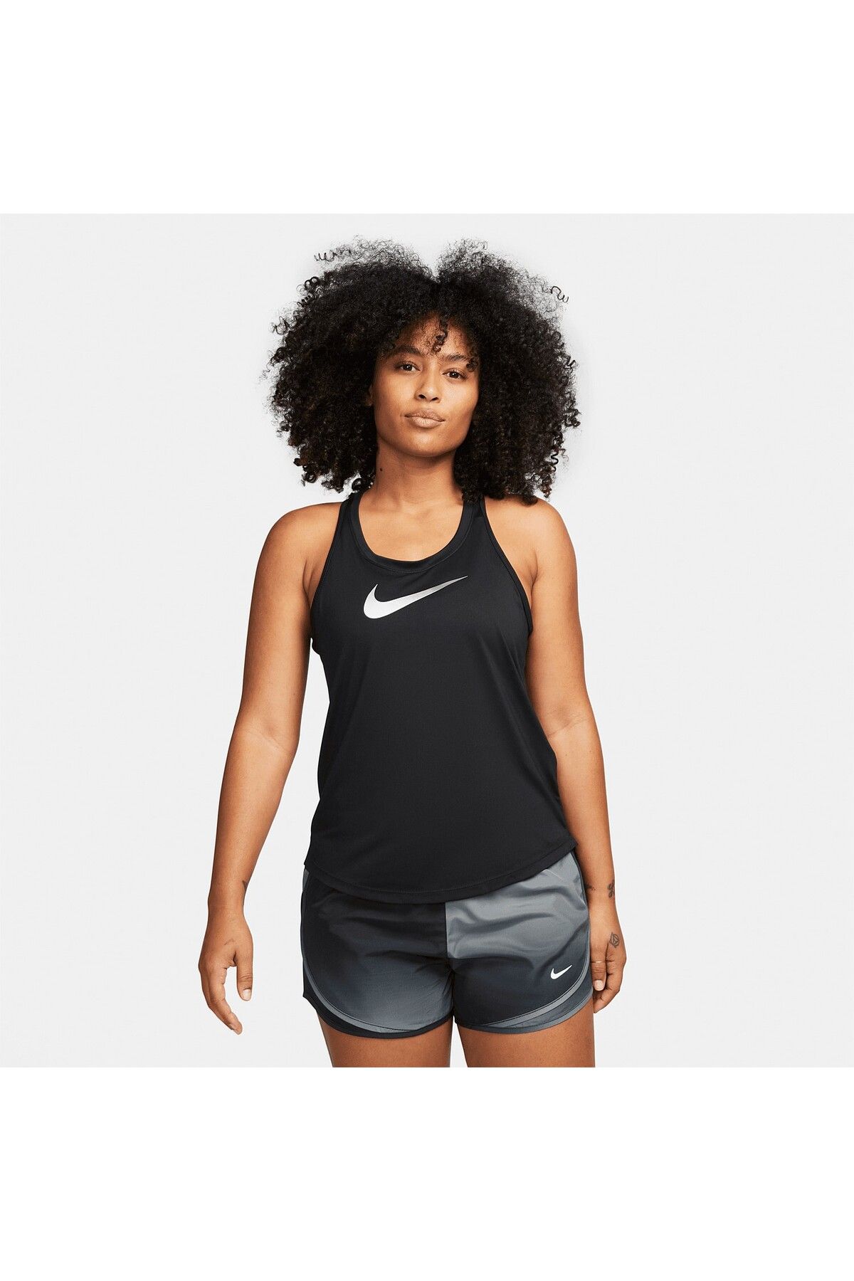 Nike Dri-Fit Swoosh Run Siyah Kadın Spor Atleti stilim spor