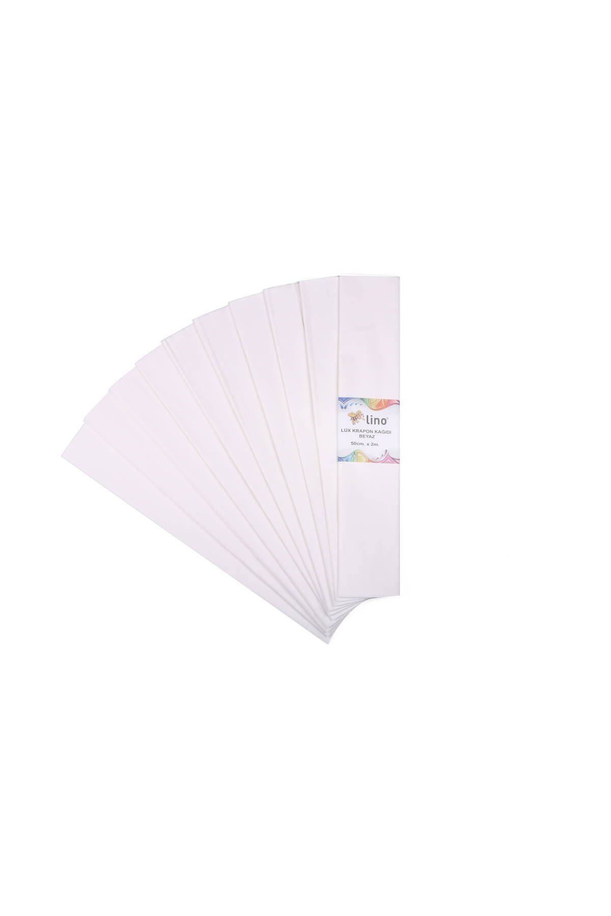 Lino Lüx Krapon Kağıdı Beyaz 10lu (50X200 CM.)