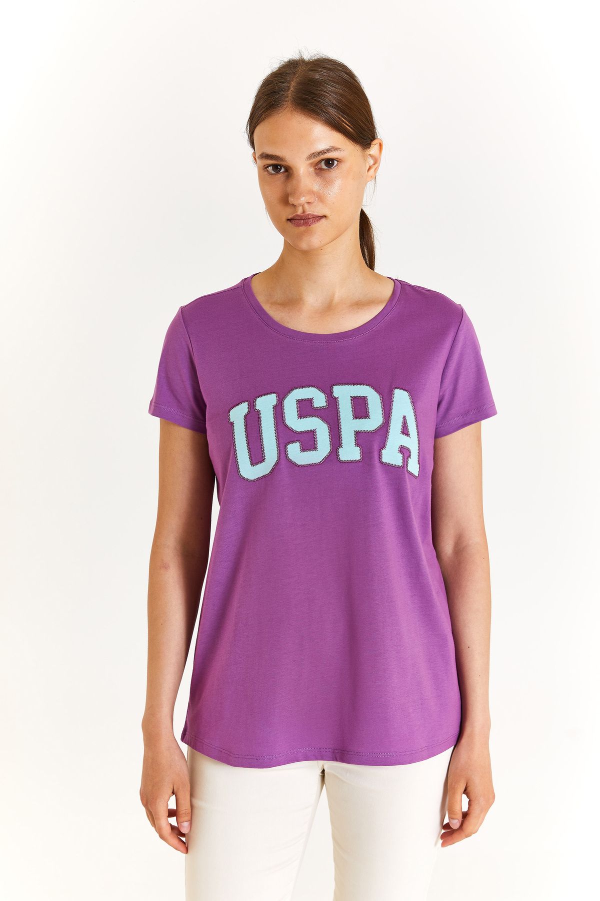 U.S. Polo Assn. Kadın Regular Basic T-Shirt  %100 Pamuk Gean 1804839