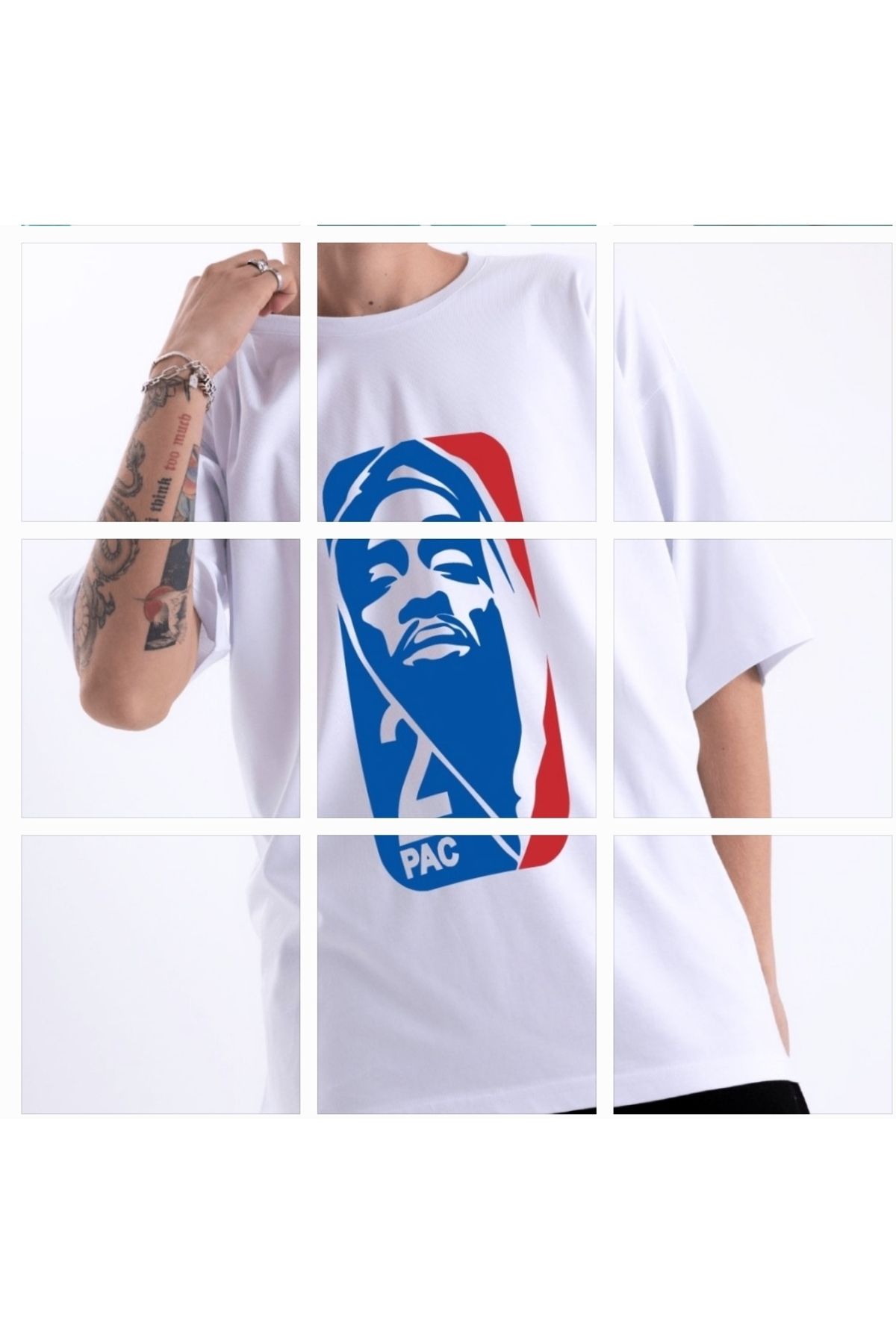 PullTheHood Unisex ( Twopac ) Hiphop 2pac Oversize Tshirt Oversize