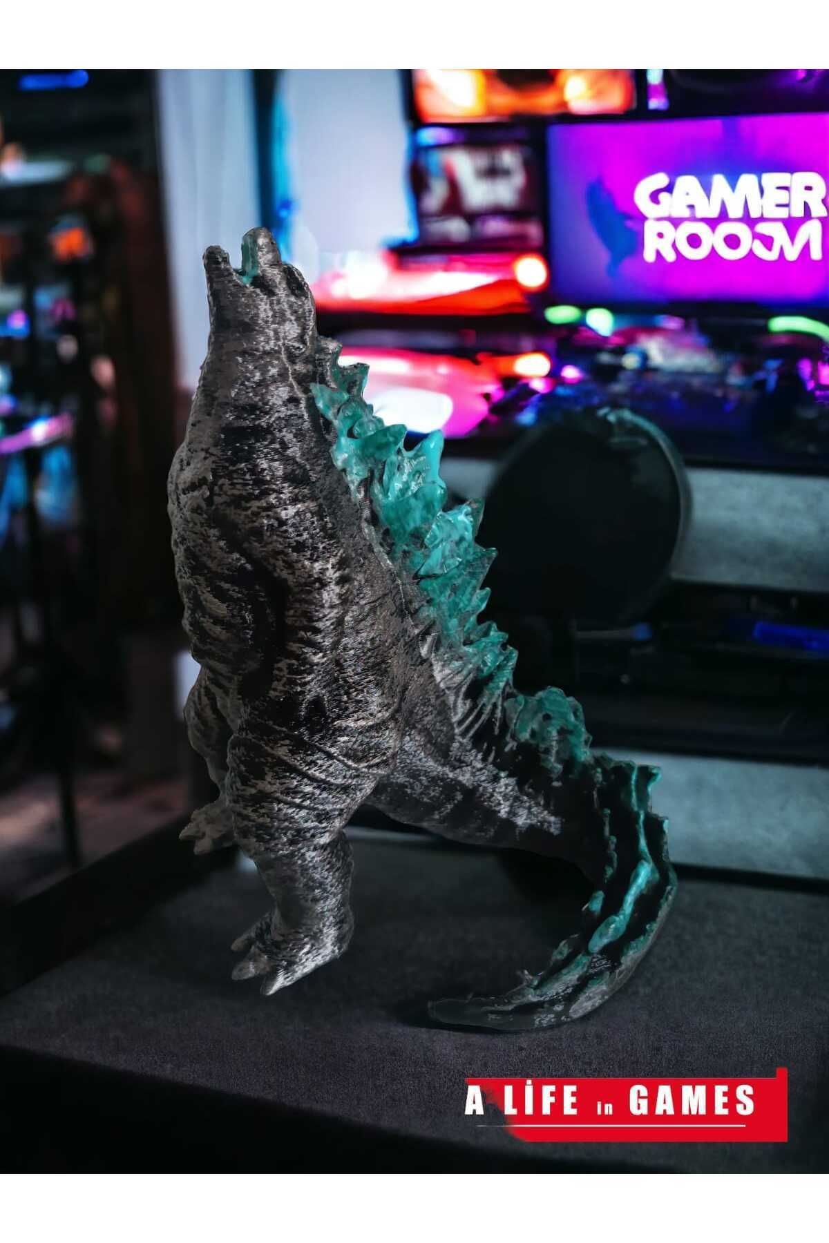 a life in games Gece Parlayan Godzilla Figürü - Dizi Film Oyun Oyuncakları Koleksiyonu Oyuncağı Dekor 16cm