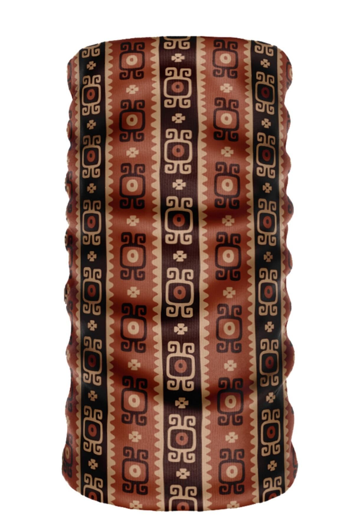 DeBuff Collar Ethnic Buff Baf Aztecs Symbol Buff Baf Dikişsiz Tüp Boyunluk Bandana