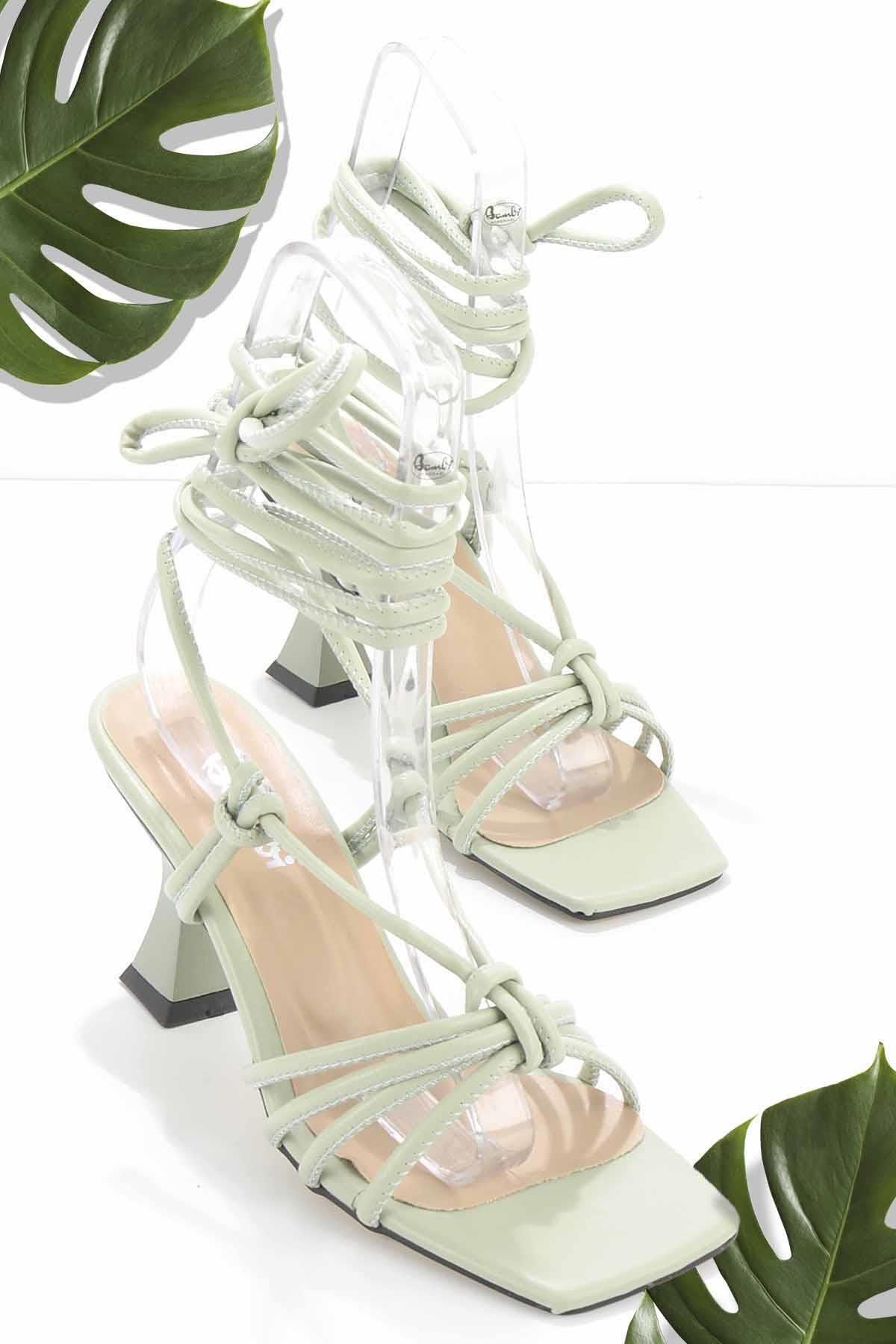 Bambi Su Yeşili Kadın Klasik Topuklu Ayakkabı K05726010709