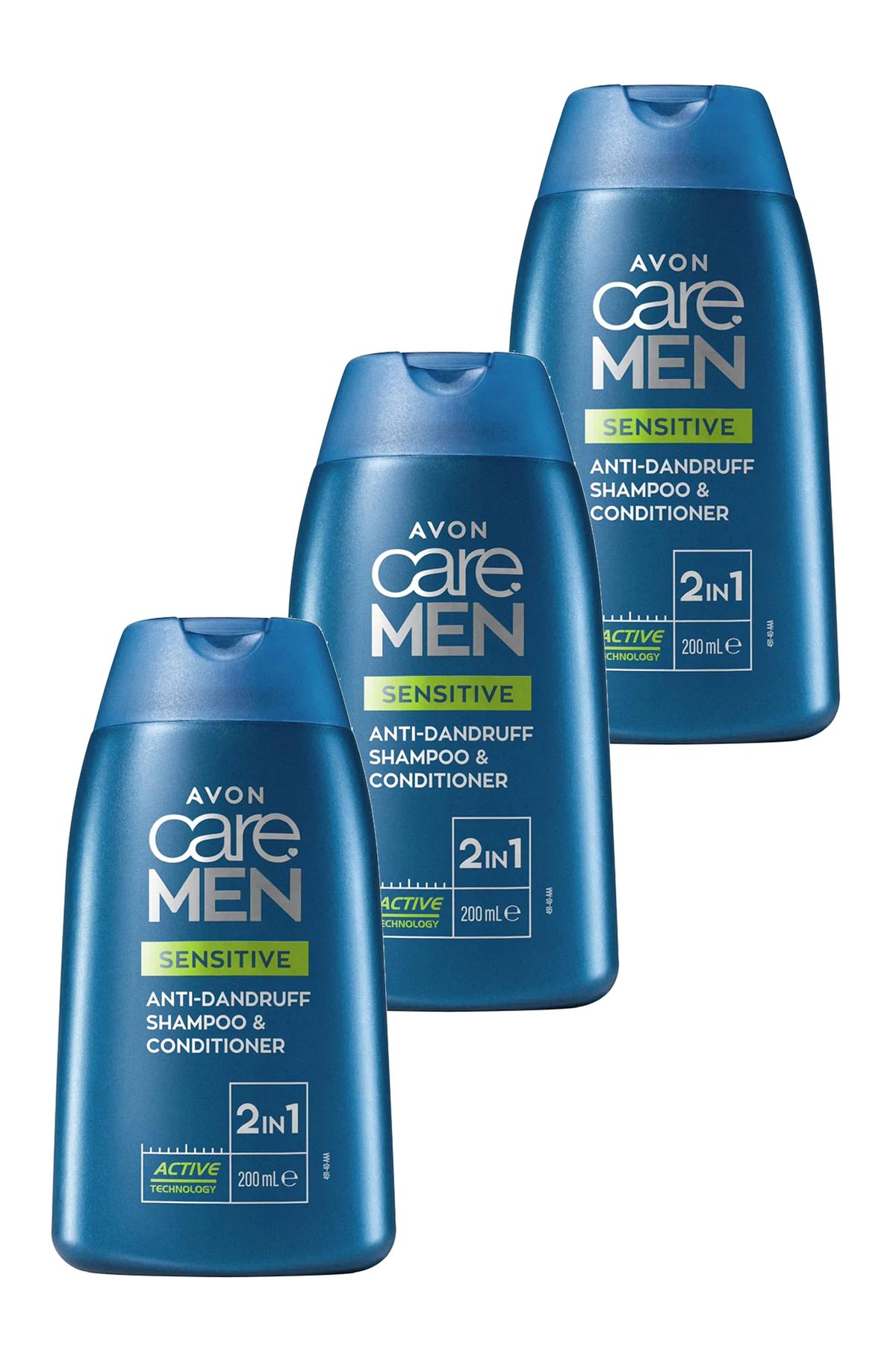 Avon Care Men Sensitive 2'si 1 Arada Kepek Önleyici Şampuan ve Saç Kremi 200 Ml. Üçlü Set