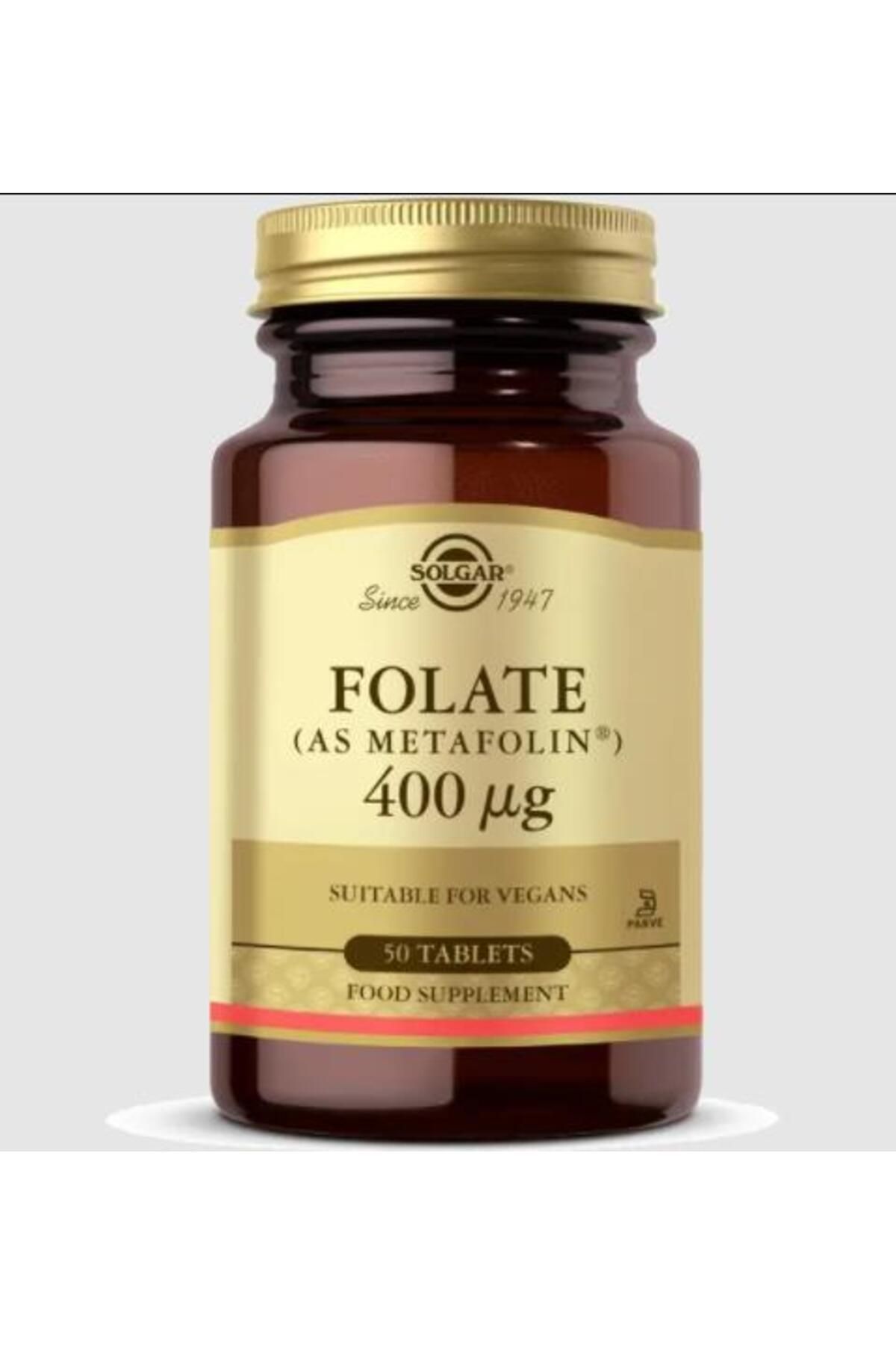 Solgar Folate (Metafolin) 400 Mcg 50 Tablet