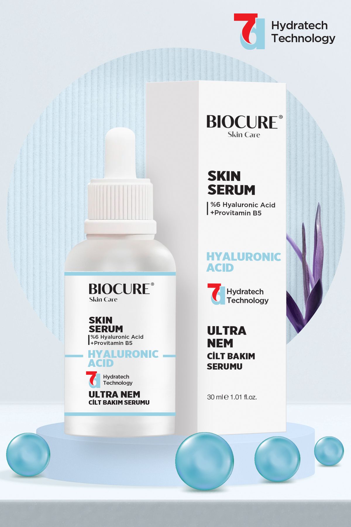 Biocure Hyaluronic Acid Cilt Bakım Serumu, Ultra Nemlendiricili, Hydratech Technology 30 ML