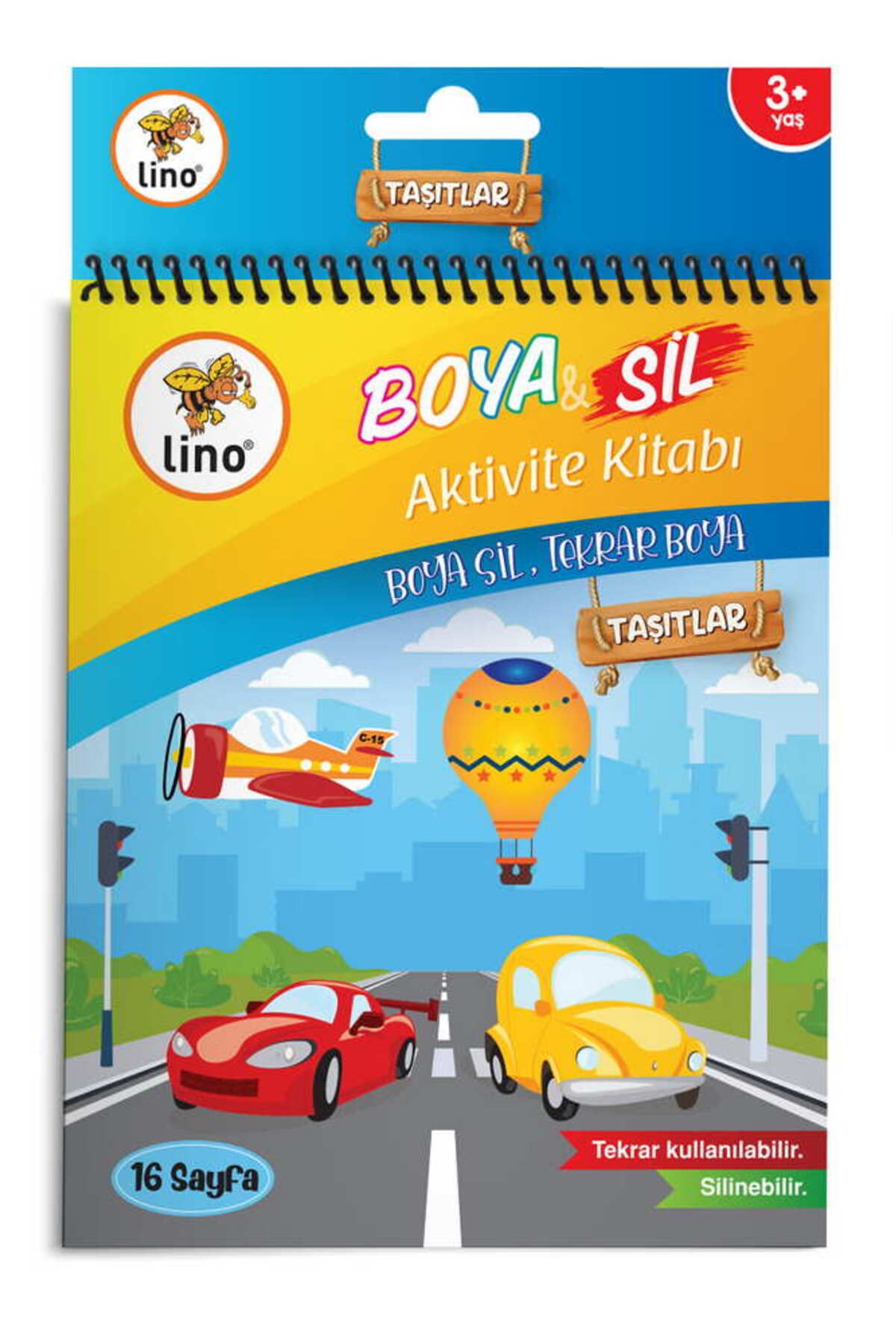 Lino Boya Sil Aktivite Boyama Kitabı Araçlar A5 Ebat (SİLİNEBİLİR)