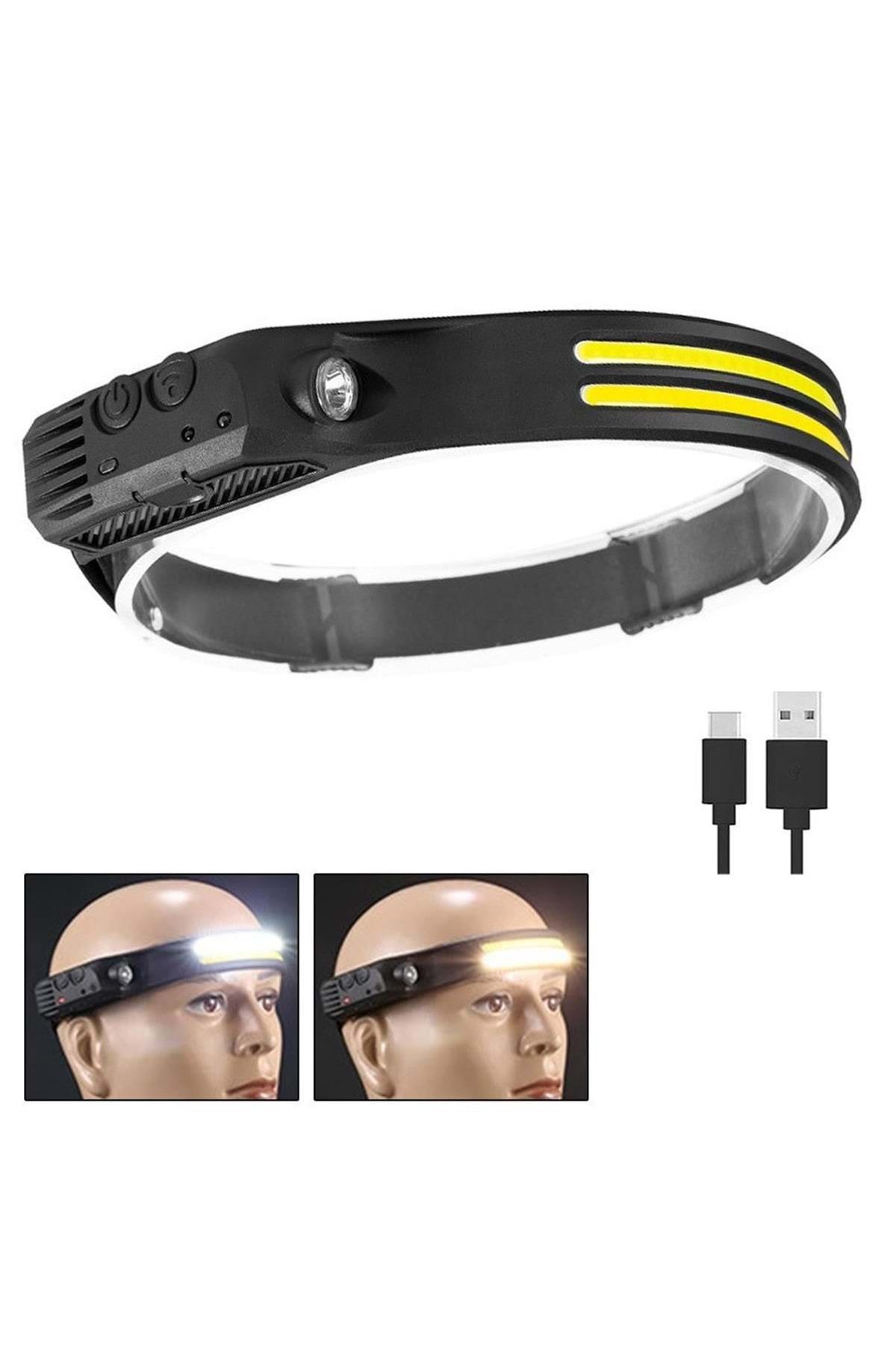 Avcı Onelight Hareket Sensörlü USB Şarjlı LED Kafa Lambası Feneri