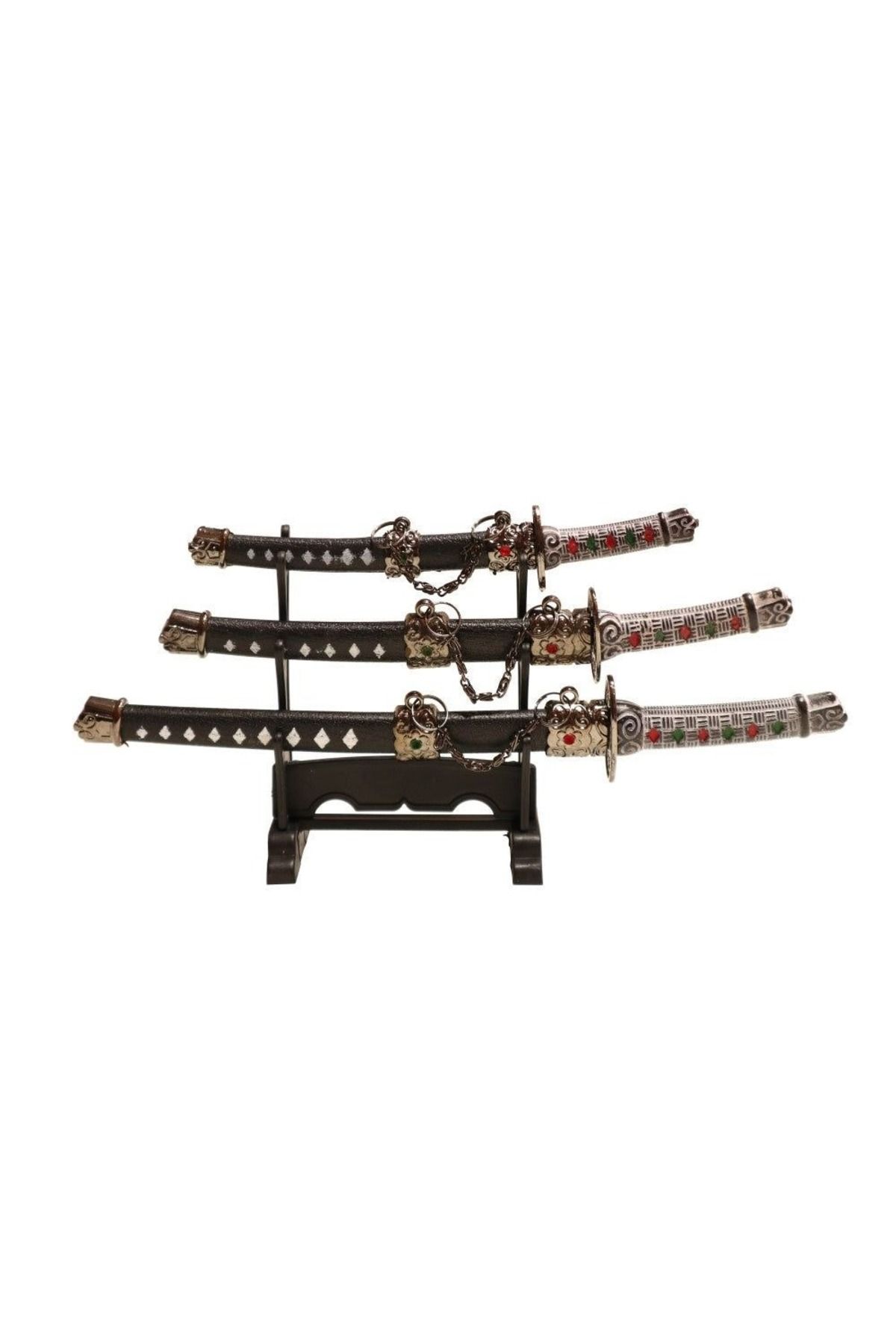 parti hediye sepeti Dekoratif Üçlü Samuray Kılıcı