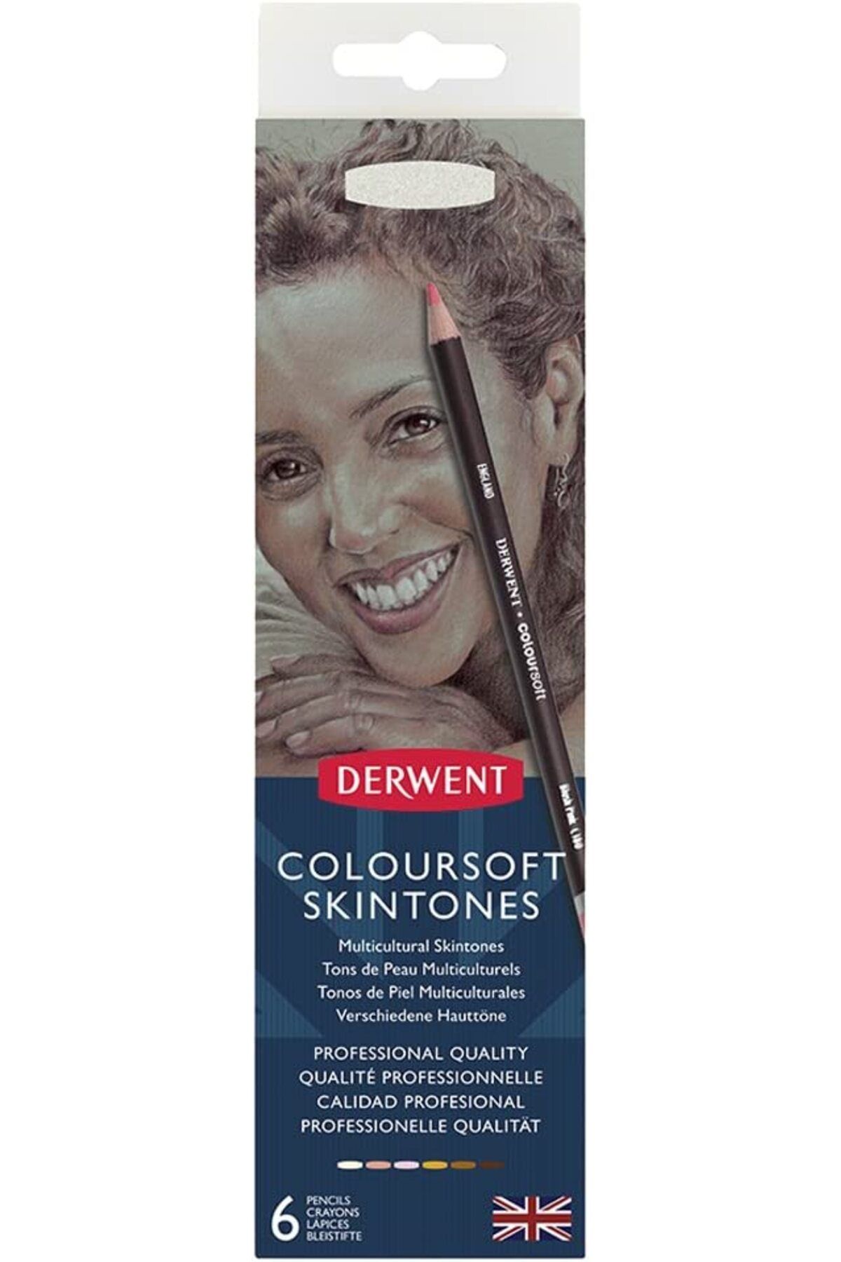 Derwent Coloursoft 6'lı Skin Tones Kuru Boya Kalemi Çizim Seti / 2300217