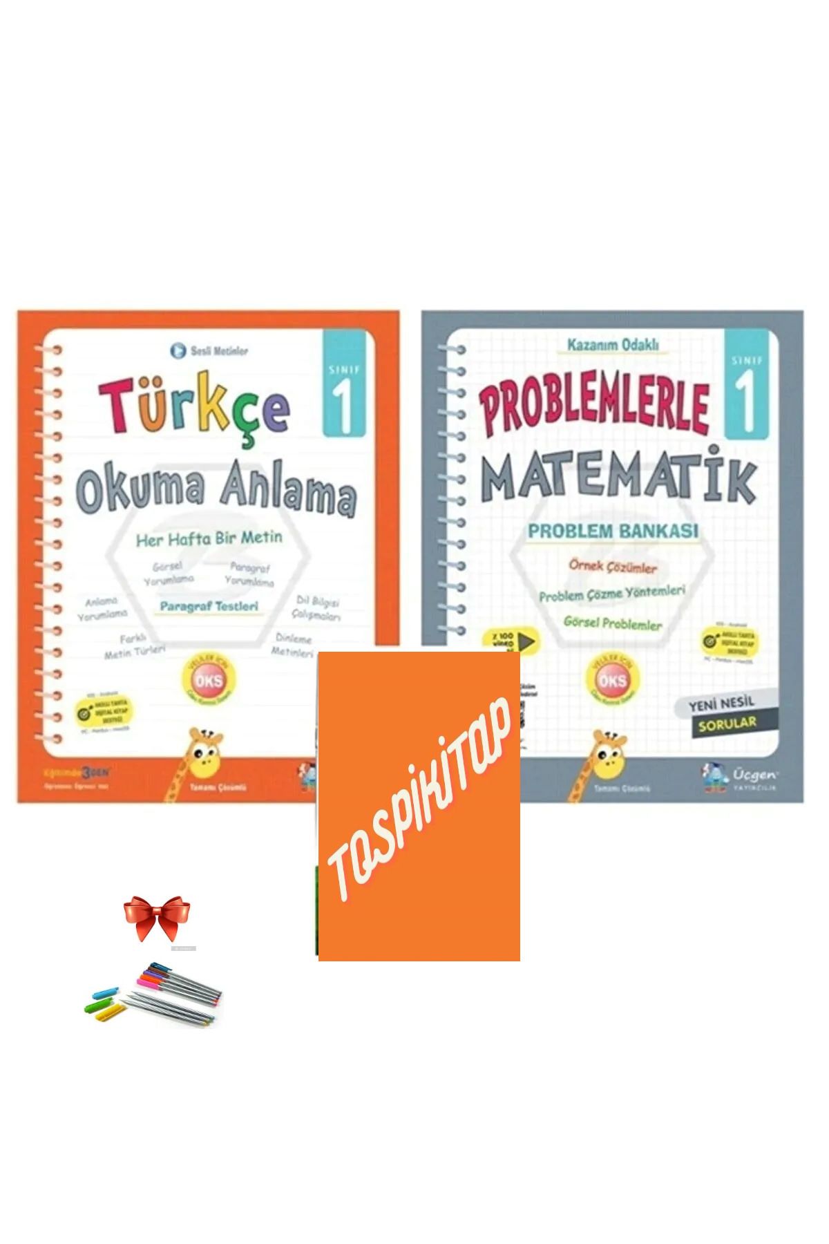 Kollektif Üçgen Yayıncılık Üçgen 1.sınıf Türkçe Okuma Anlama + Problemlerle Matematik