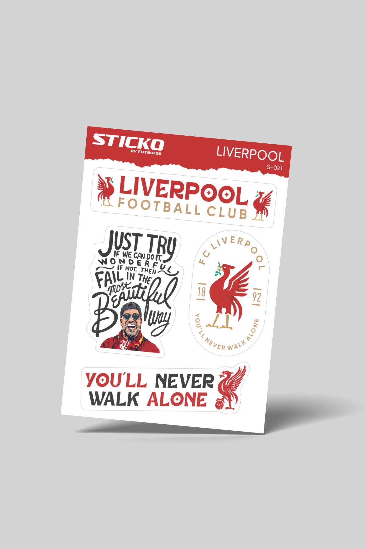Futbolos Liverpool Sticker - Liverpool Footbal Club, Jürgen Klopp Etiket