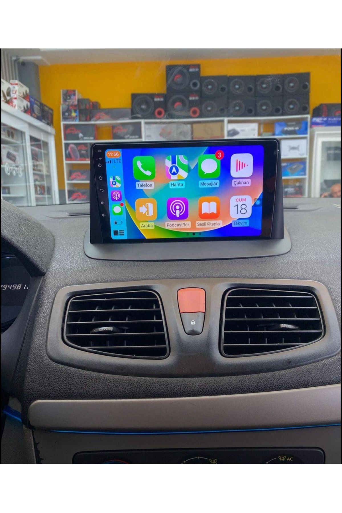 Carnavi Renault Fluance Android Multimedya Tablet 2-32 Car Play