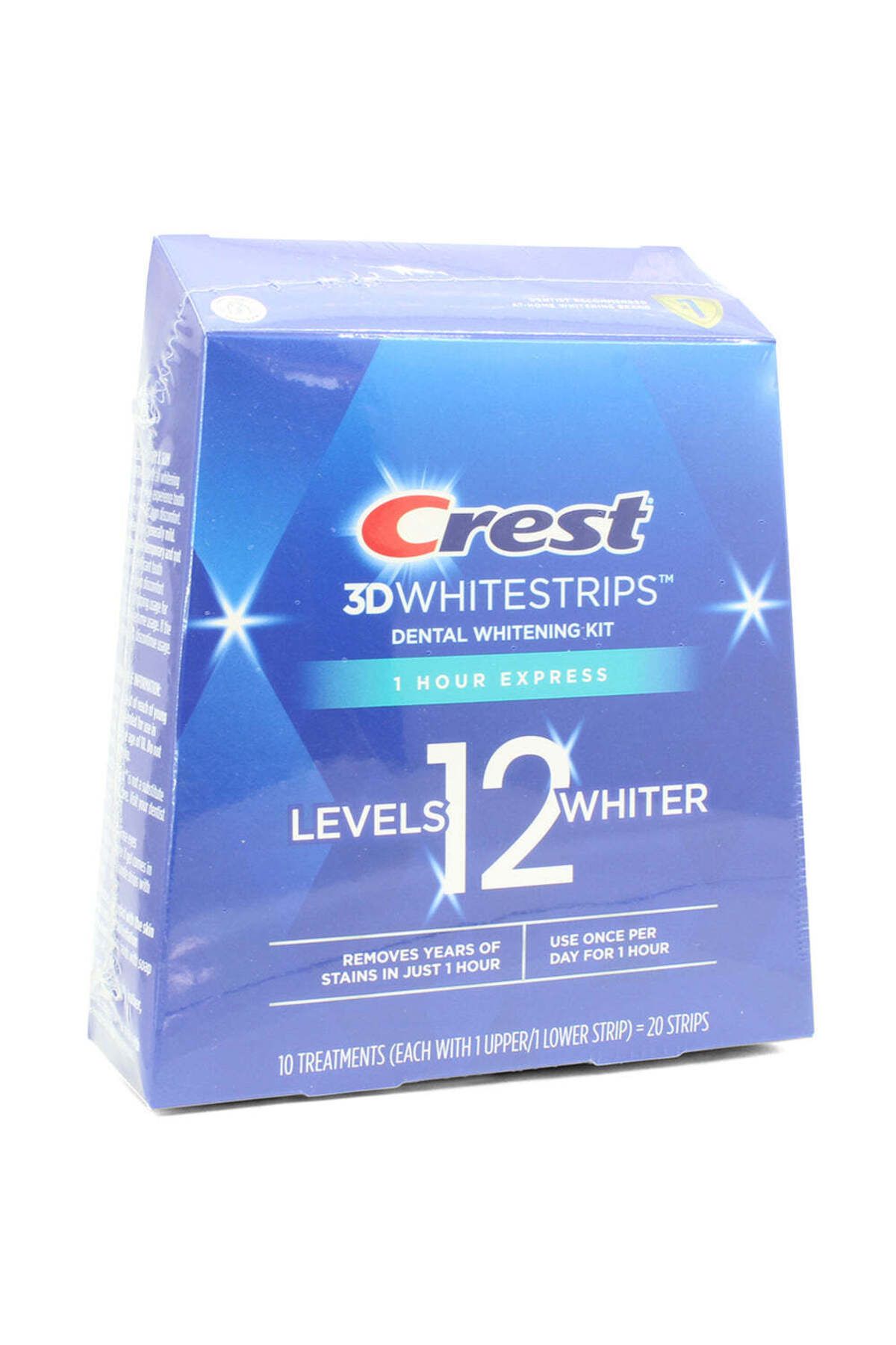 CREST 3d White 1 Hour Express 10 Günlük ( 10 Paket 20 Bant) Level 12 Whiter