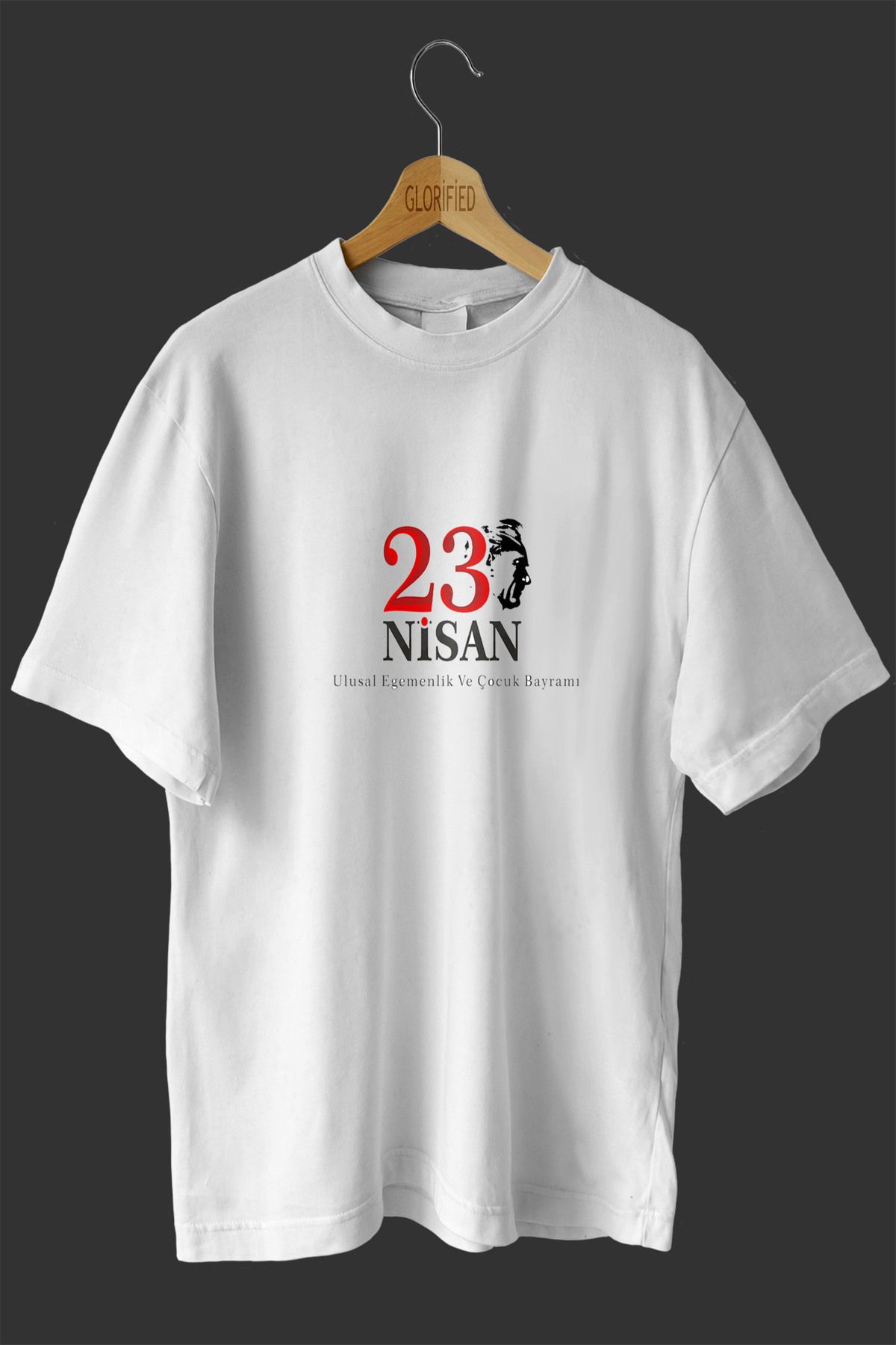 CB MAN COLLECTİON 23 Nisan Baskılı Oversize T-shirt ( Tişört ) %100 Cotton
