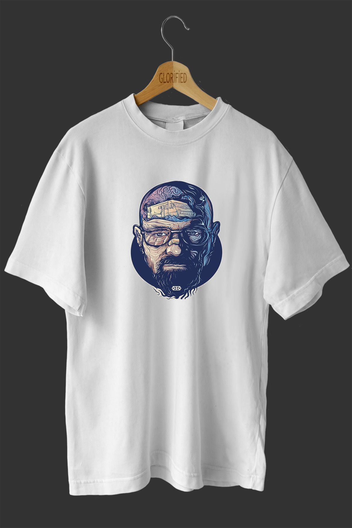 CB MAN COLLECTİON Heisenberg Tasarım Baskılı Oversize T-shirt ( Tişört )