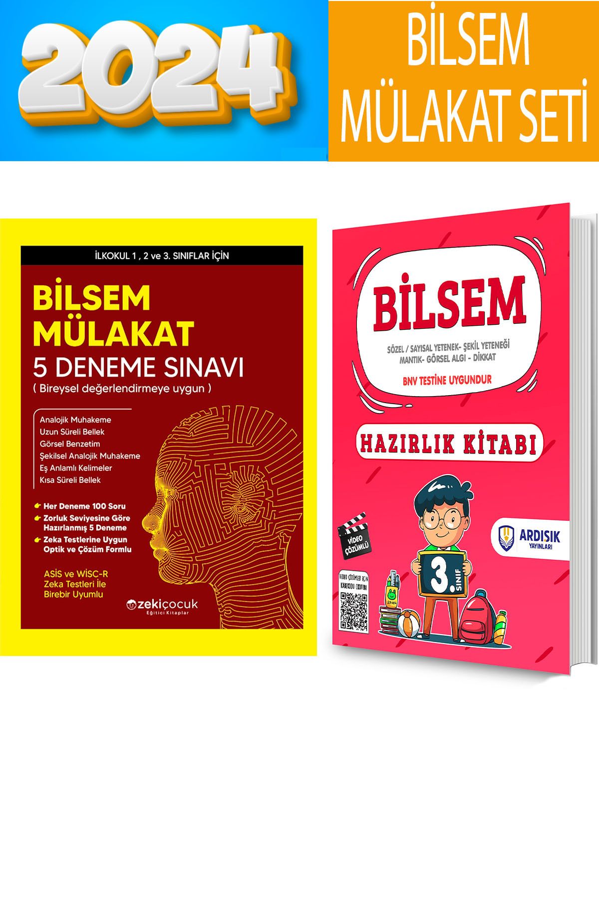 Zeki Çocuk Yayınları 3. Sınıf Bilsem Mülakat Hazırlık ve Deneme Sınav Seti 2024