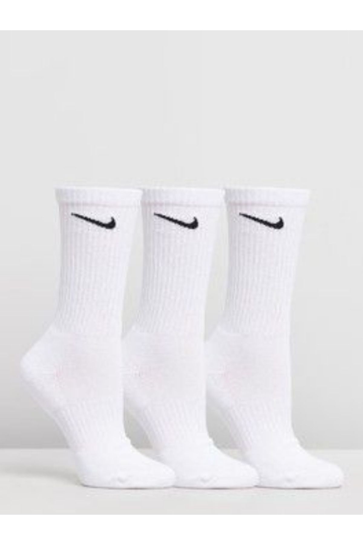 Air Unisex Beyaz Antrenman Spor Tenis Futbol Basketbol Koşu Çorap Seti
