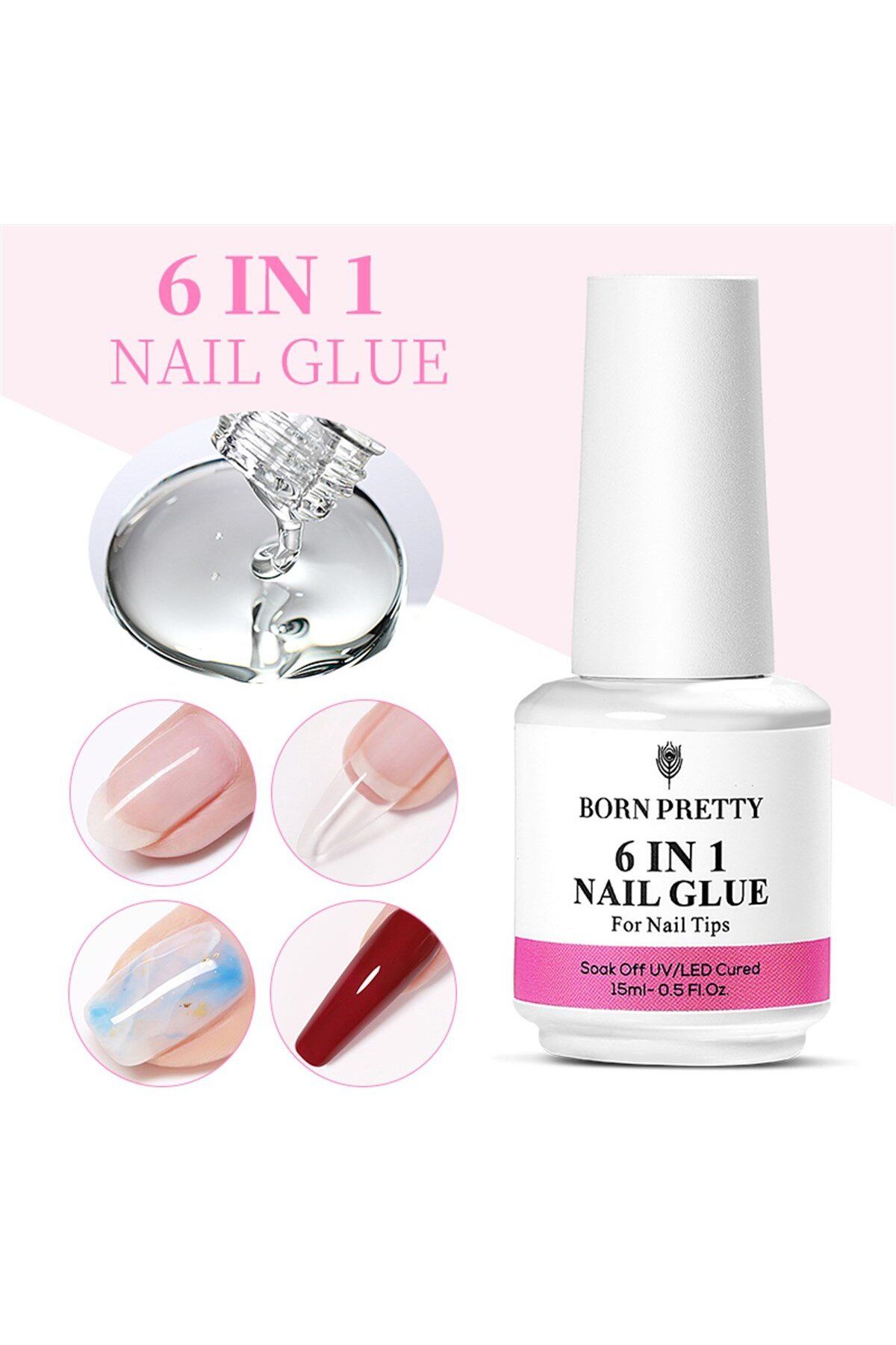 Born Pretty 6 In 1 Nail Glue - Jel (55391)