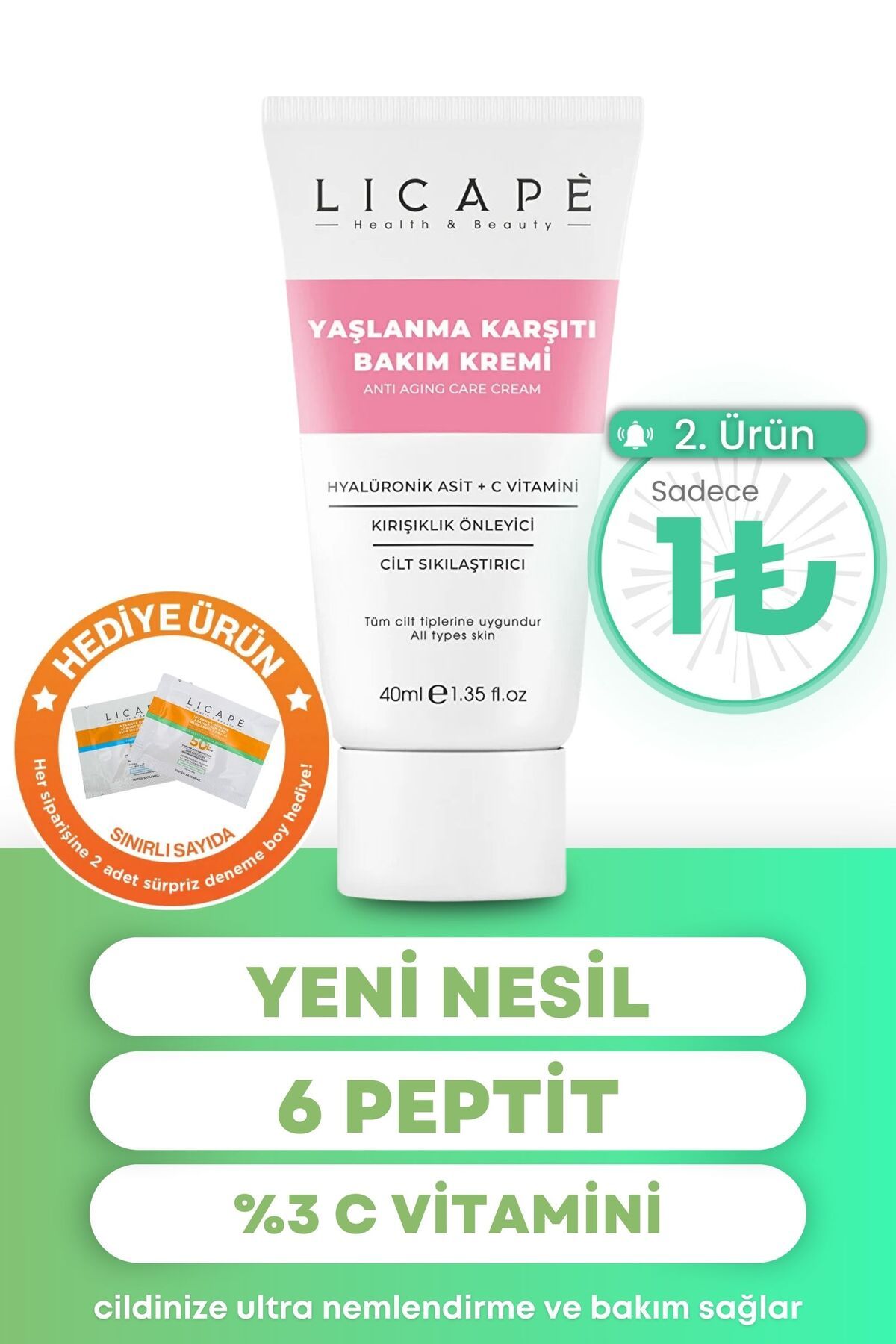 Licape Yaşlanma Karşıtı Bakım Kremi 40ml