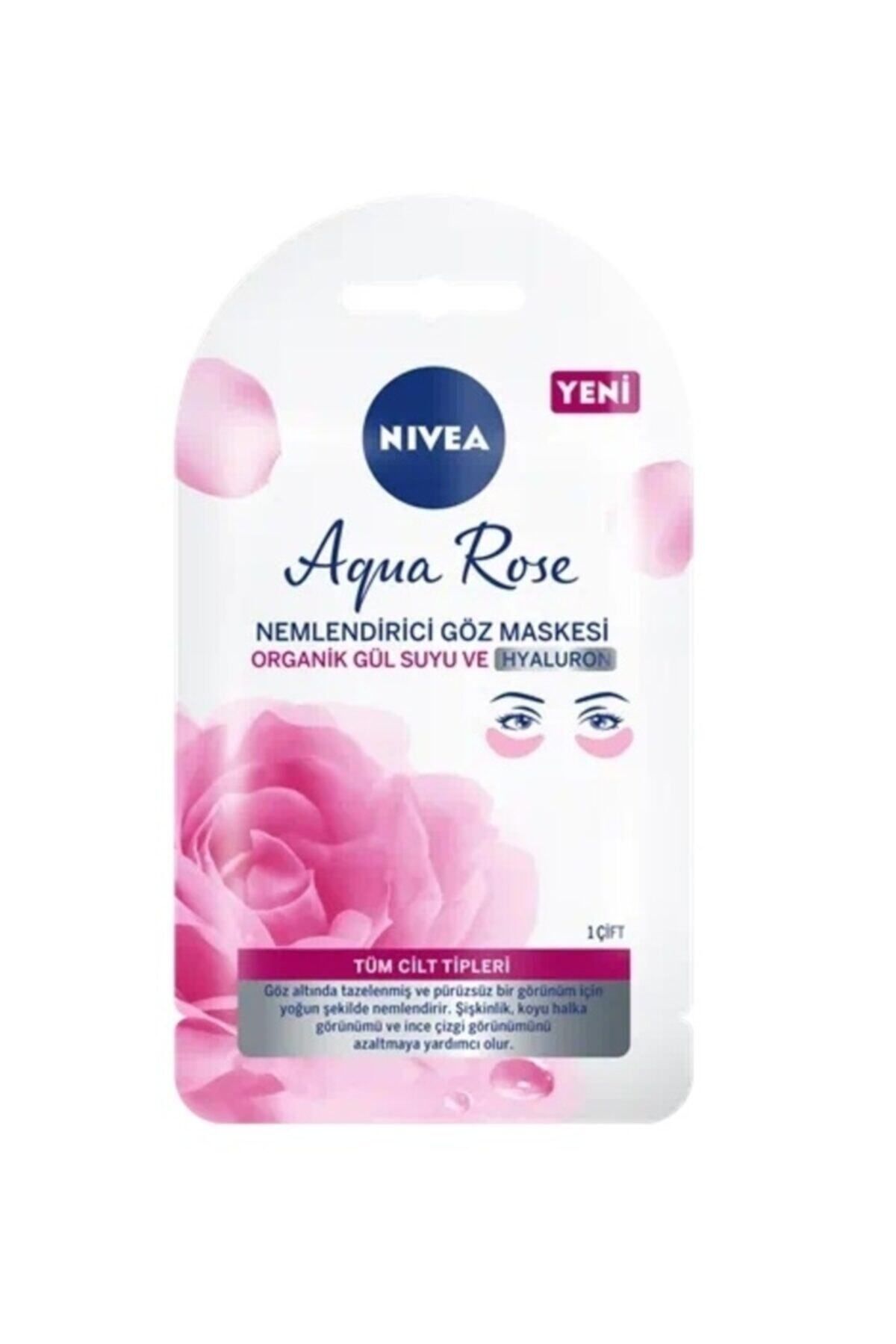 NIVEA Aqua Rose Hyaluron Ve Organik Gül Suyu Içeren Nemlendirici Göz Maskesi
