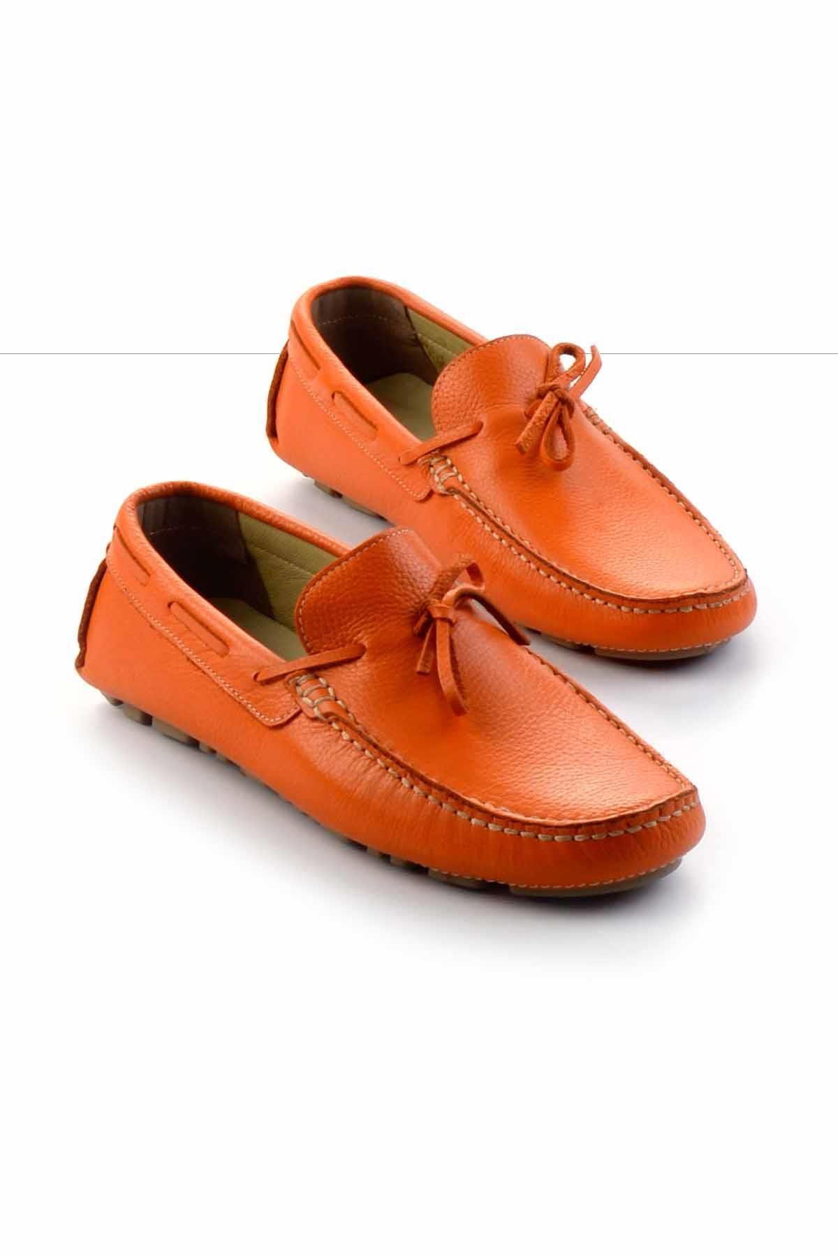 Bambi Orange Floter Hakiki Deri Erkek Loafer Ayakkabı E01395332140