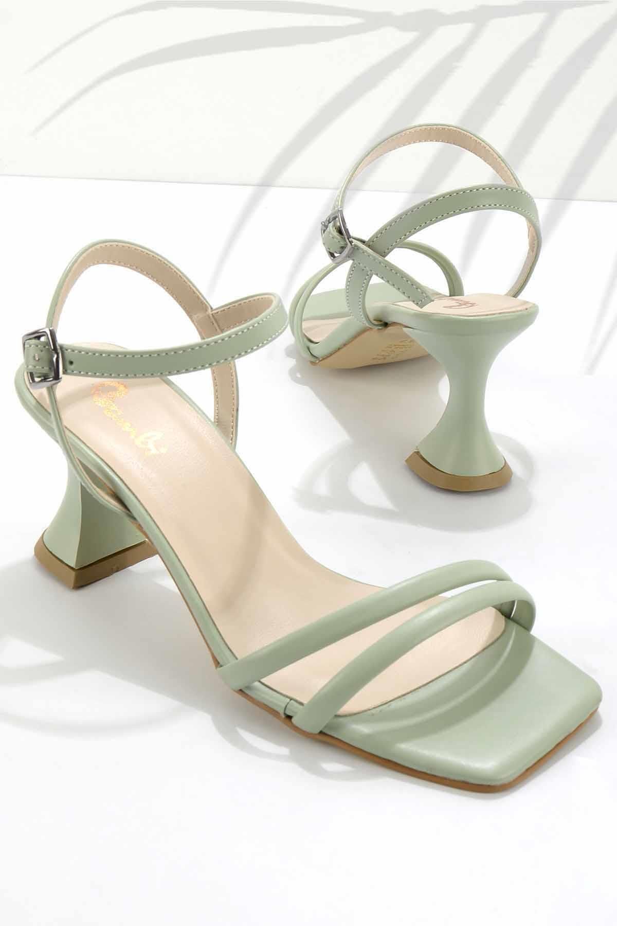 Bambi Su Yeşili Kadın Klasik Topuklu Ayakkabı K05124010309