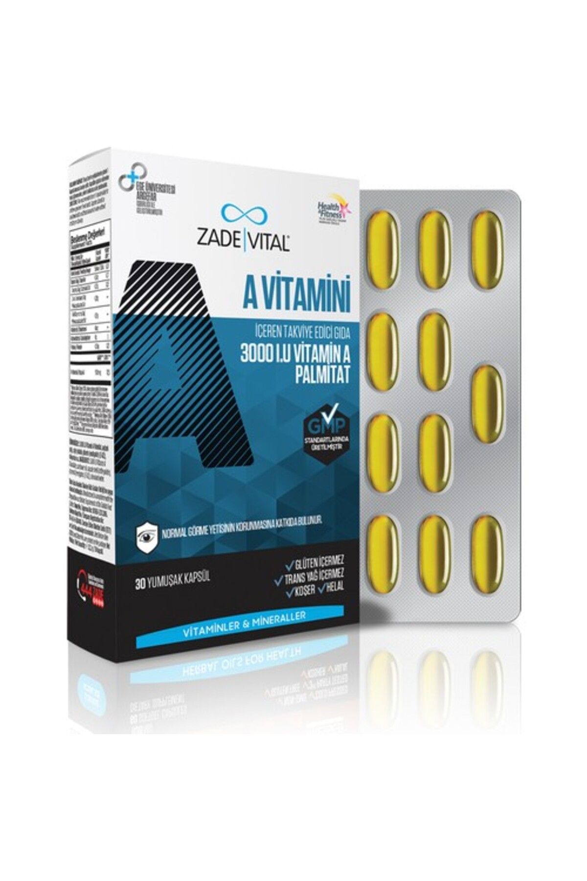 Zade Vital Vitamin A 30 Kapsül