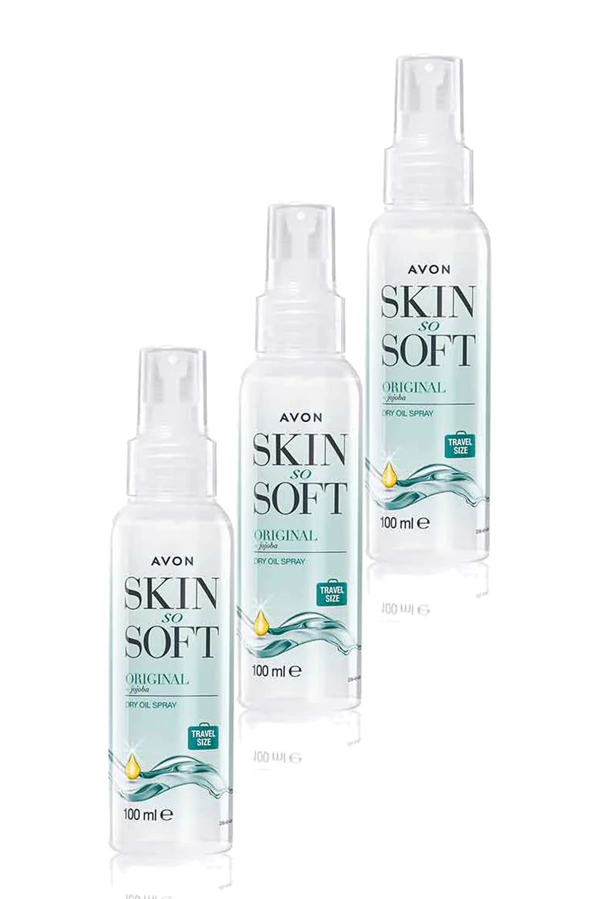 Avon Skin So Soft Orijinal Kuru Yağ Vücut Spreyi 100 Ml. Üçlü Set