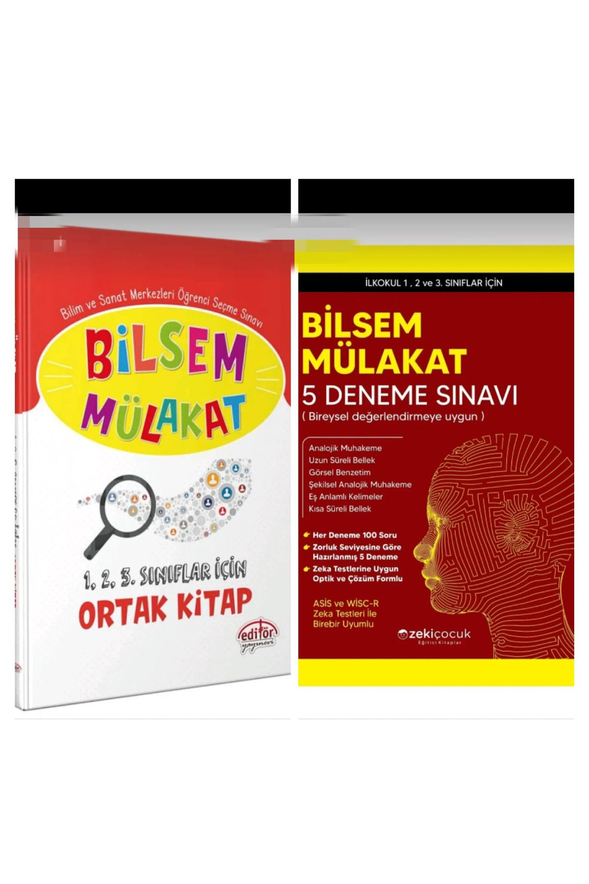Zeki Çocuk Yayınları Editör Bilsem Mülakat 1-2-3. Sınıf İçin Ortak Kitap & Zeki Çocuk  Bilsem Mülakat 5 Deneme Sınavı