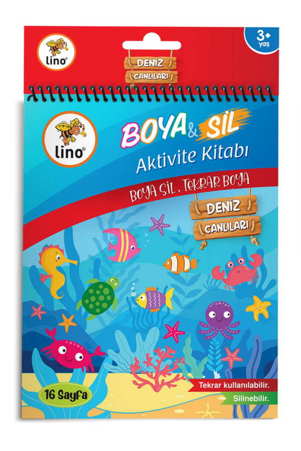 Lino Boya Sil Aktivite Boyama Kitabı Denizaltı A5 Ebat (SİLİNEBİLİR)