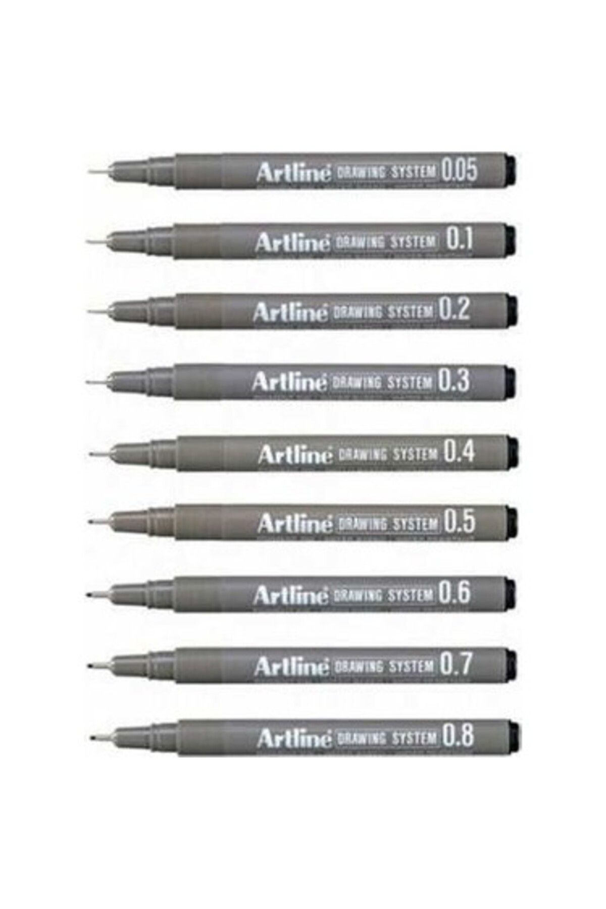 artline Drawing System Teknik Çizim Kalemi 9'li Tam Set