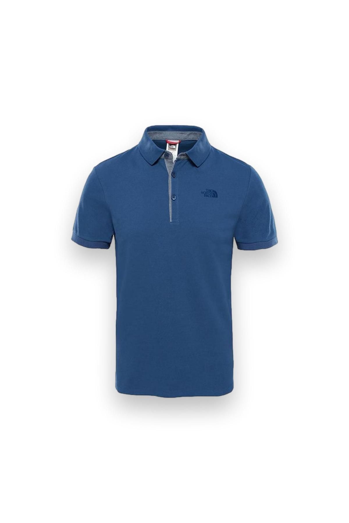 The North Face Nf00Cev4 M Premium Polo Piquet-Eu Mavi Erkek T-Shirt