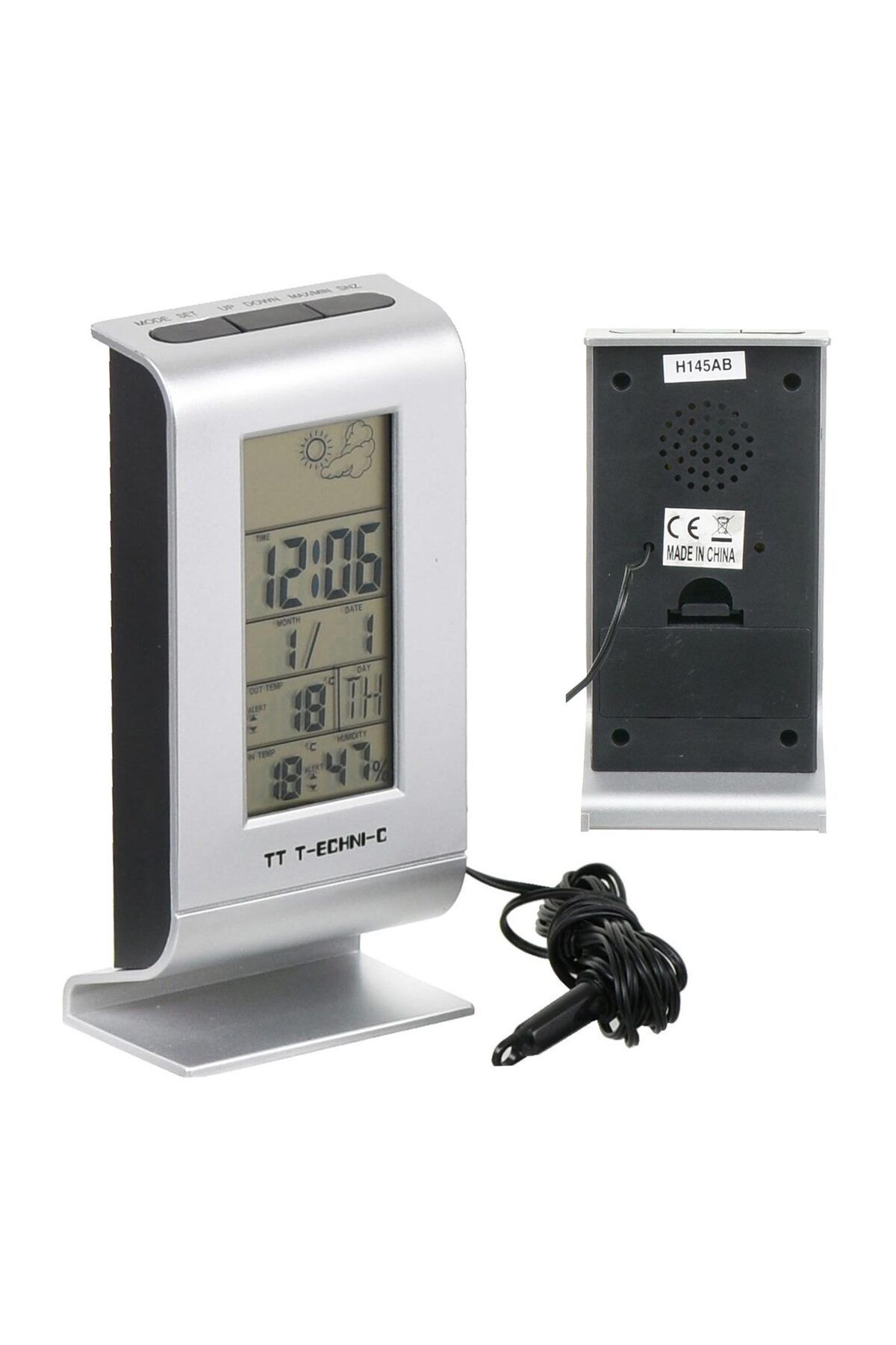 Genel Markalar Mlvx Termometre Dijital Nem Ölçer Saat Alarm Iç Diş Ortam  H-145Ab Mlv  Blsm