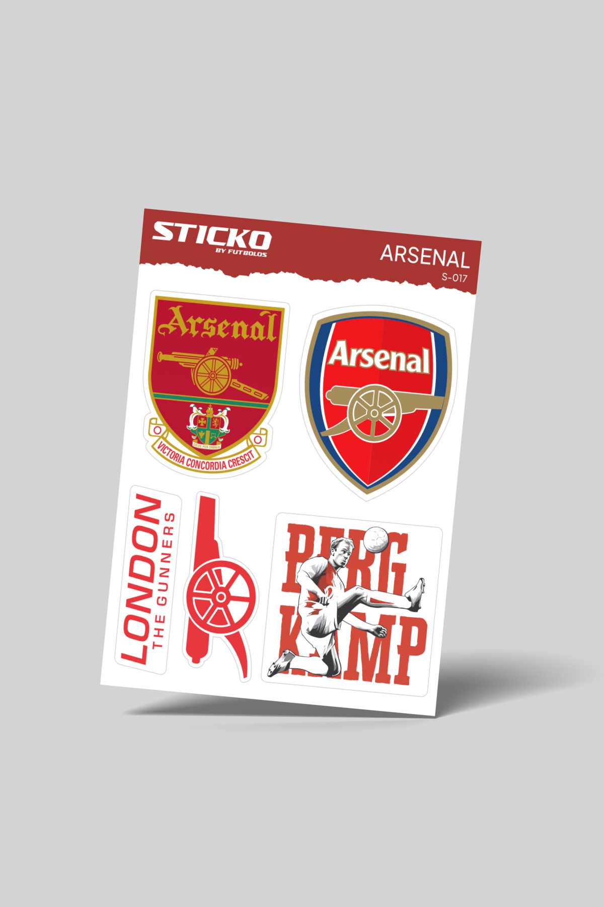 Futbolos Arsenal Sticker - London Gunners, Arsenal Logo, Bergkamp Etiket