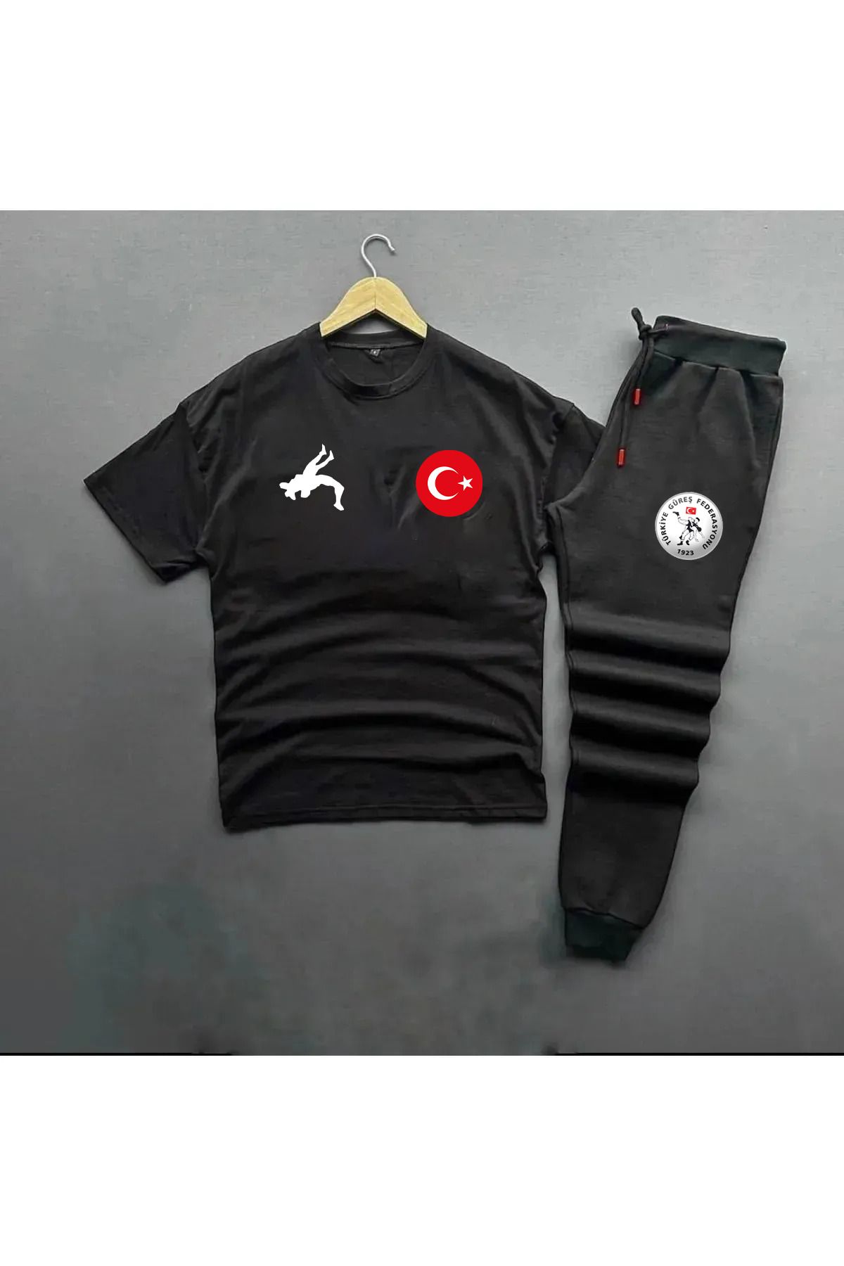 Pisa Art Güreş Türkiye Milli Takım Özel Tasarım Oversize tshirt -Slim Eşofman Altı