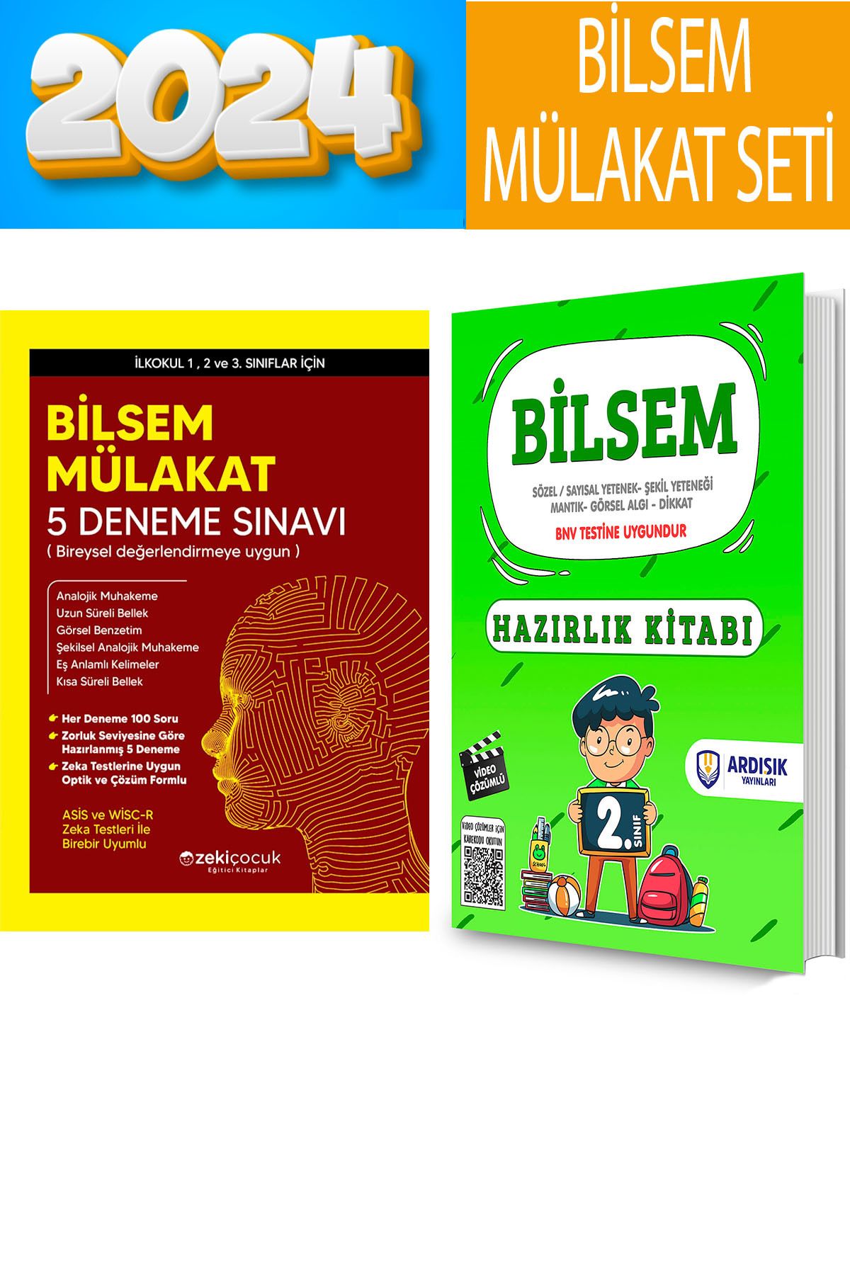 Zeki Çocuk Yayınları 2. Sınıf Bilsem Mülakat Hazırlık ve Deneme Sınav Seti 2024